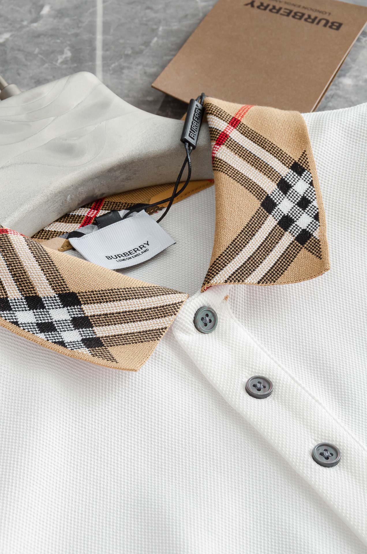 Nea# BBR 巴/宝/莉2025//男士商务休闲纯色翻领短袖POLO衫#客供进口100%珠地棉面料，