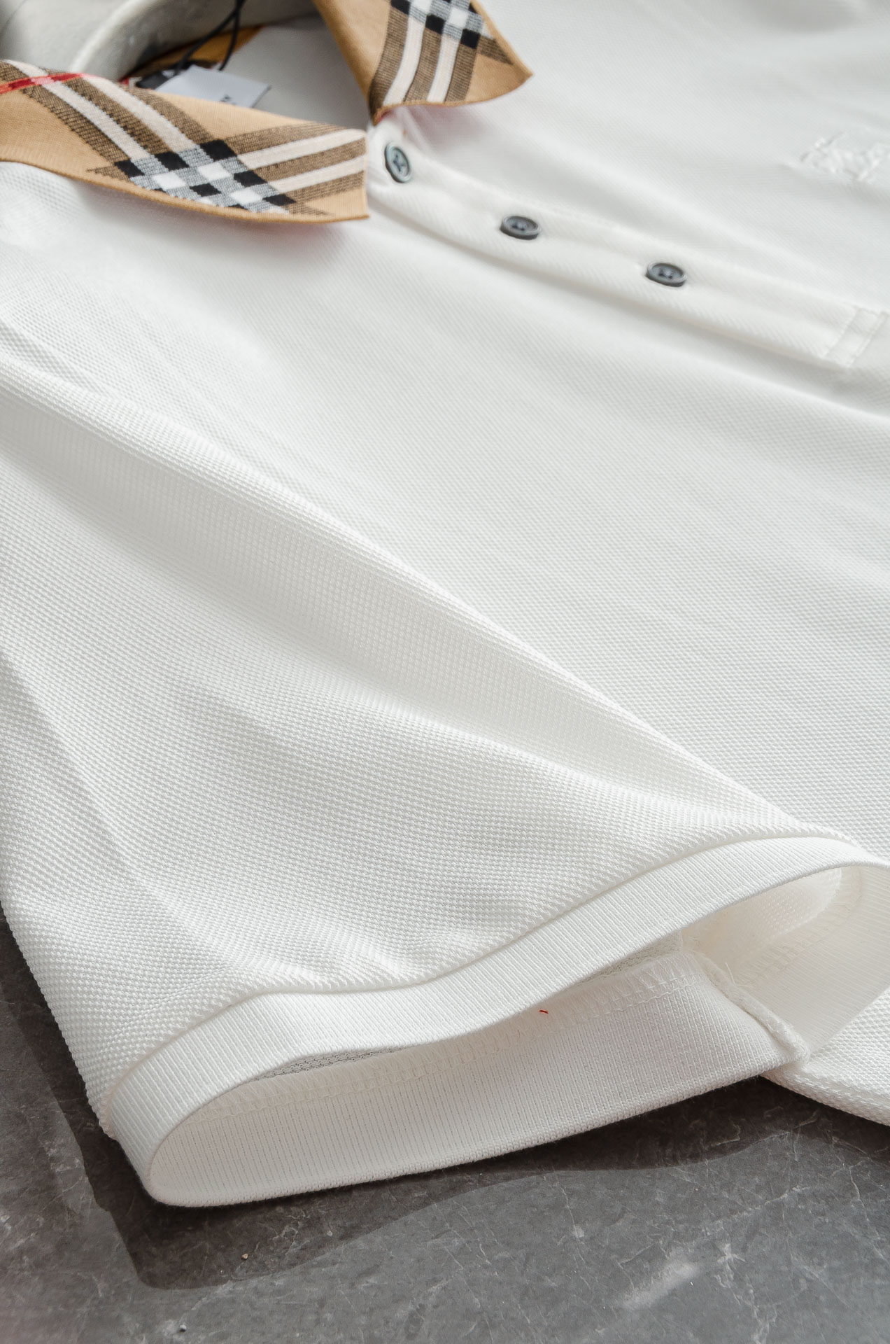 Nea# BBR 巴/宝/莉2025//男士商务休闲纯色翻领短袖POLO衫#客供进口100%珠地棉面料，