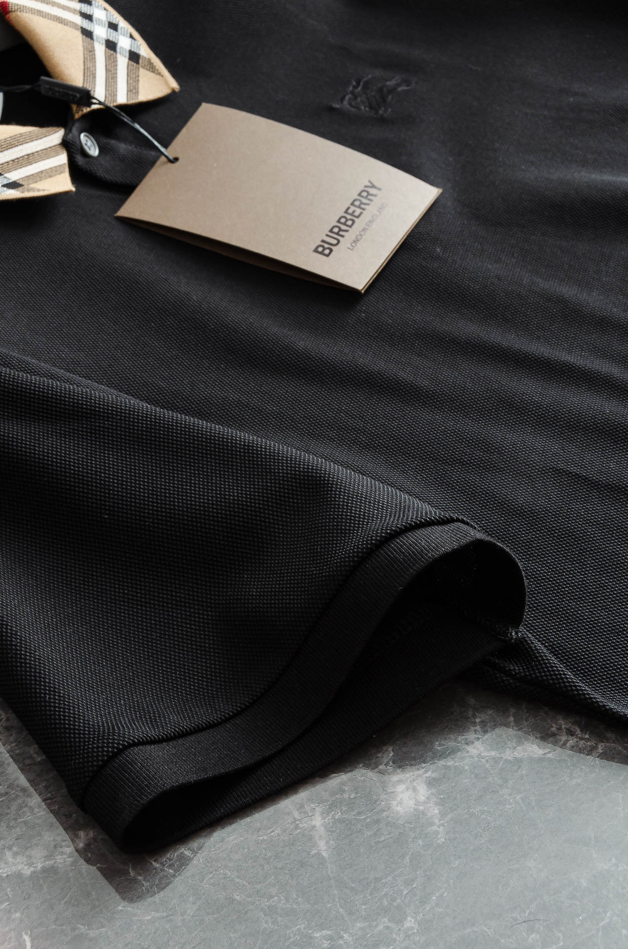 Nea# BBR 巴/宝/莉2025//男士商务休闲纯色翻领短袖POLO衫#客供进口100%珠地棉面料，