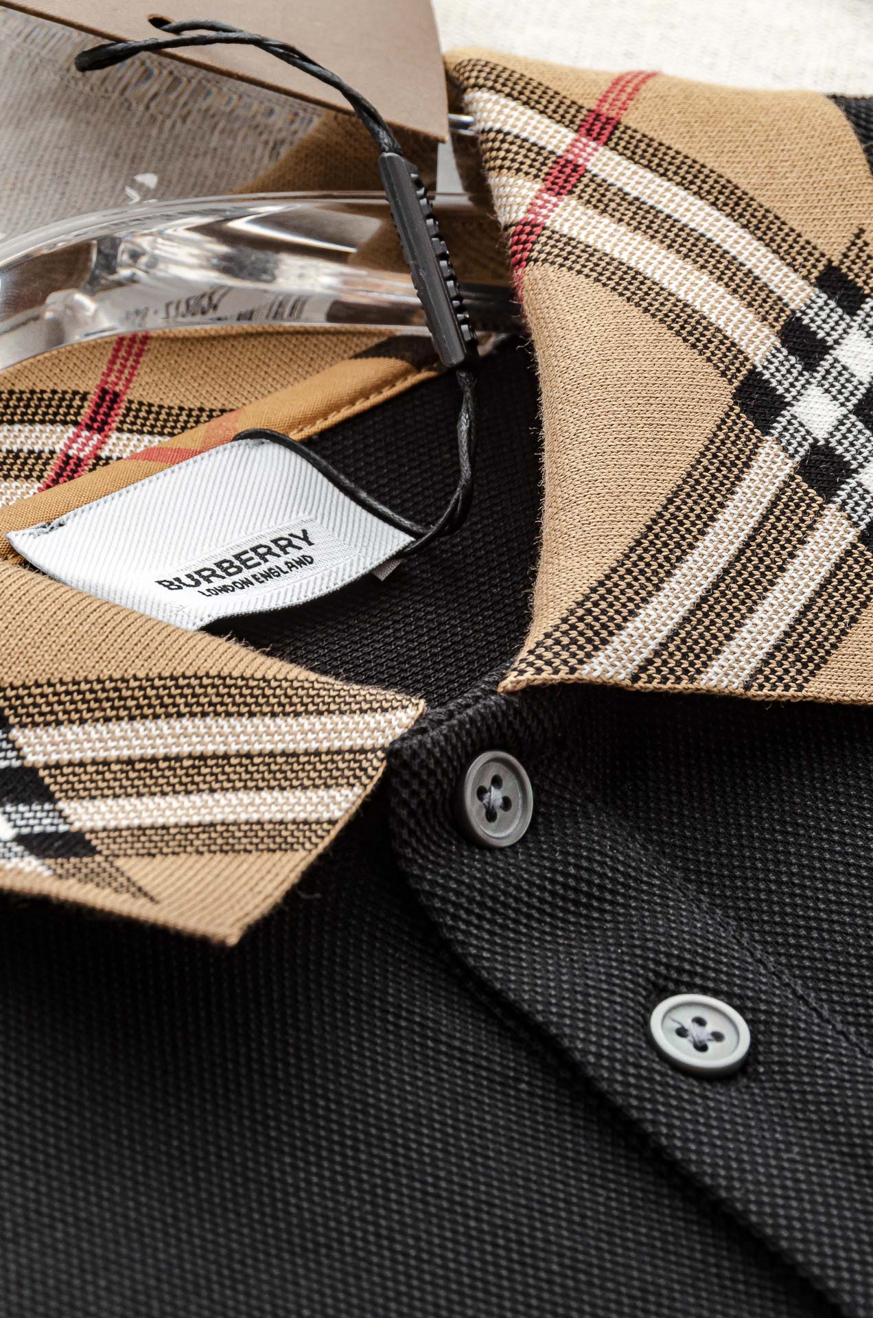 Burberry 巴宝莉 2025//男士商务休闲纯色翻领短袖POLO衫#客供进口100%珠地棉面料，甄