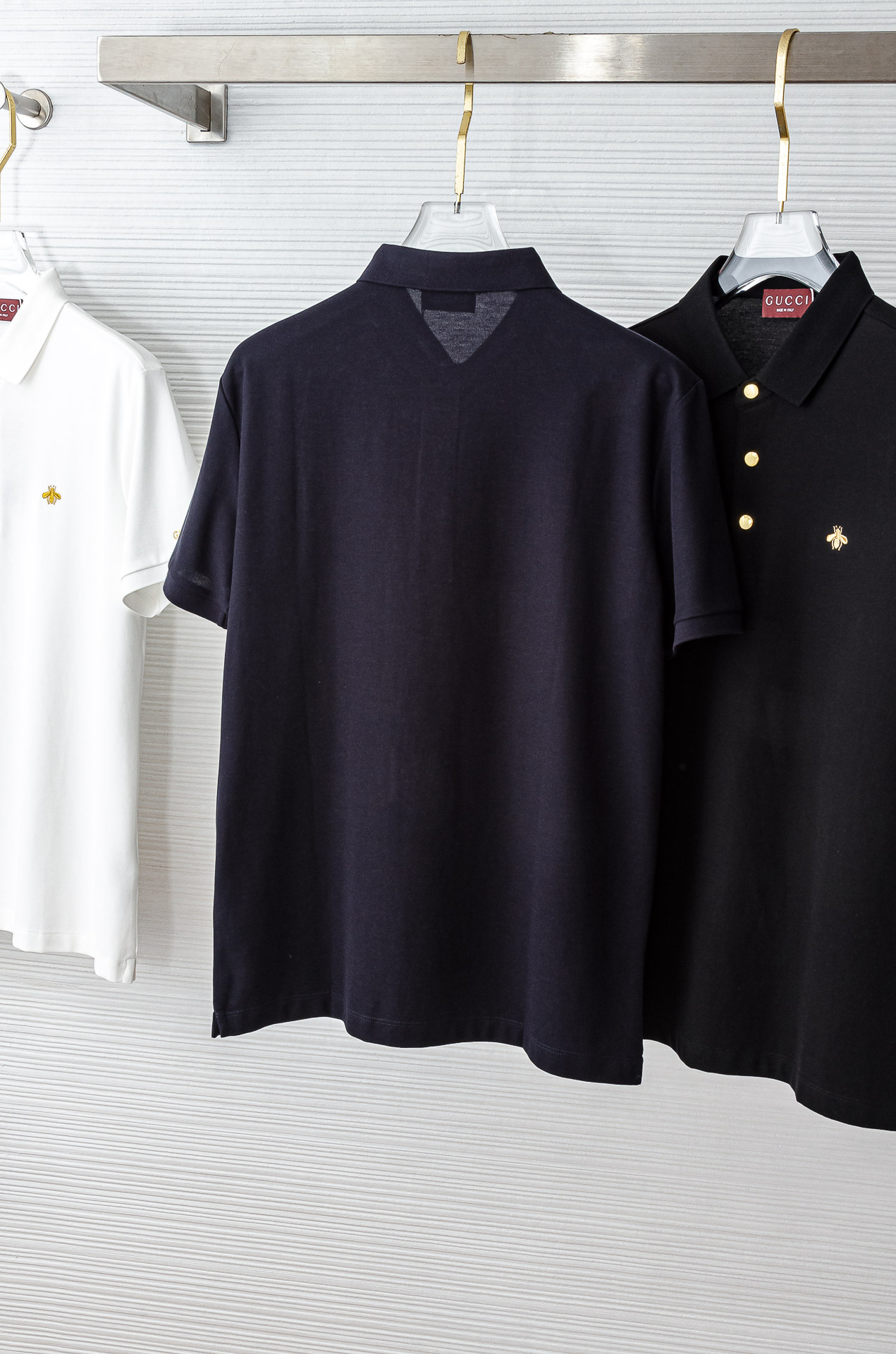 GUCC.I. 古驰2025//男士商务休闲纯色翻领短袖POLO衫#客供进口100%珠地棉面料，甄选上等