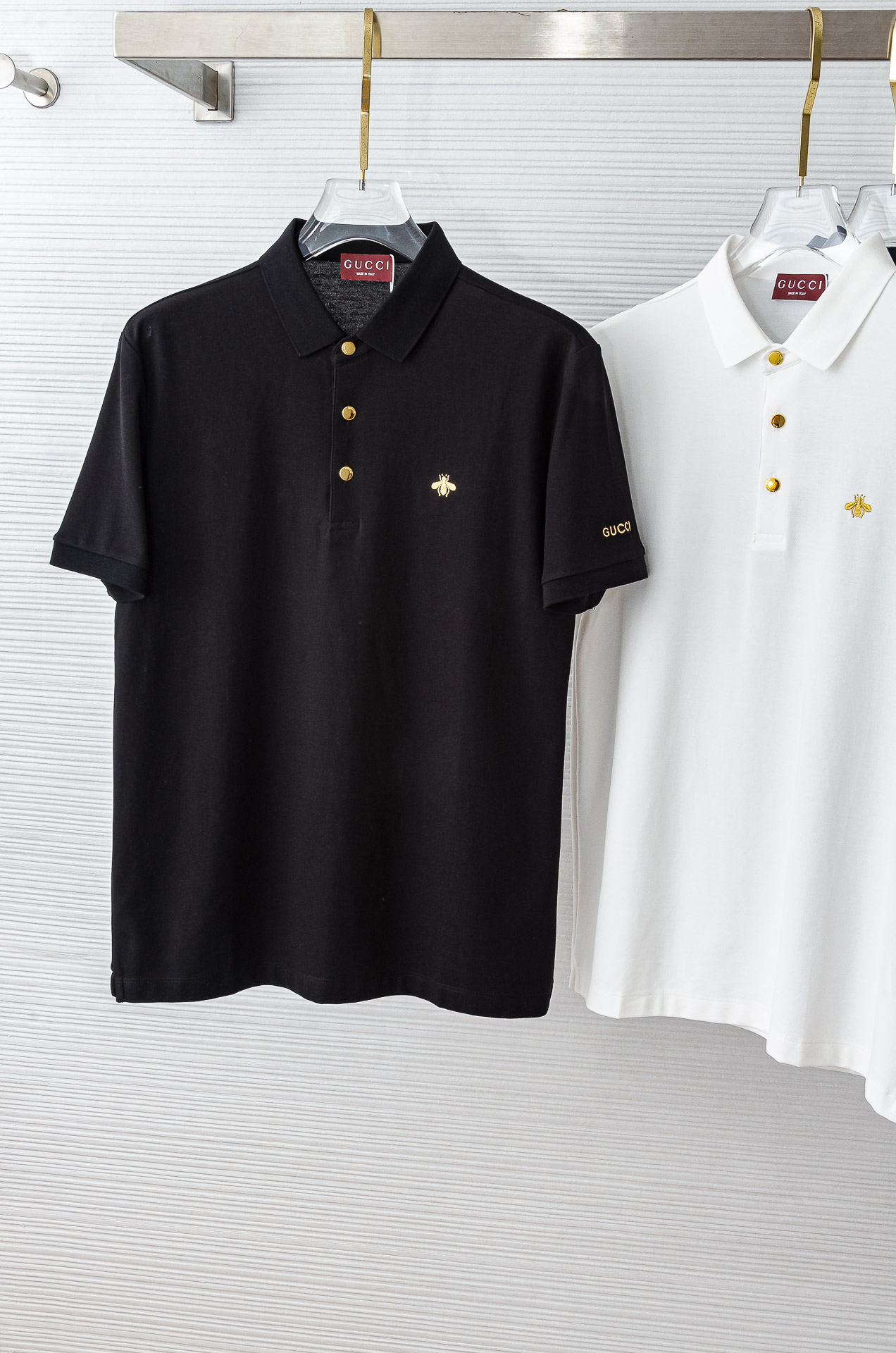 GUCC.I. 古驰2025//男士商务休闲纯色翻领短袖POLO衫#客供进口100%珠地棉面料，甄选上等