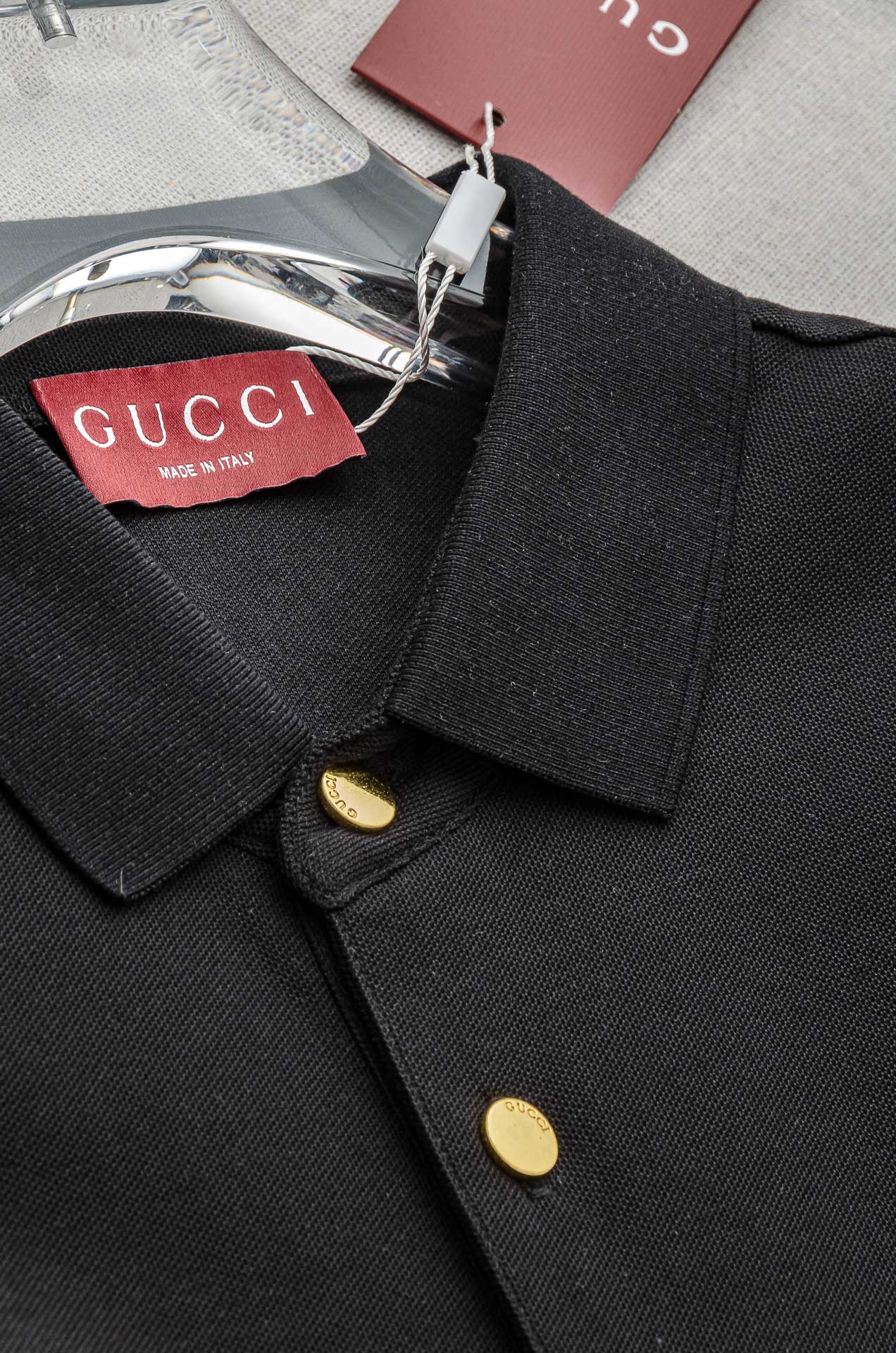 GUCC.I. 古驰2025//男士商务休闲纯色翻领短袖POLO衫#客供进口100%珠地棉面料，甄选上等