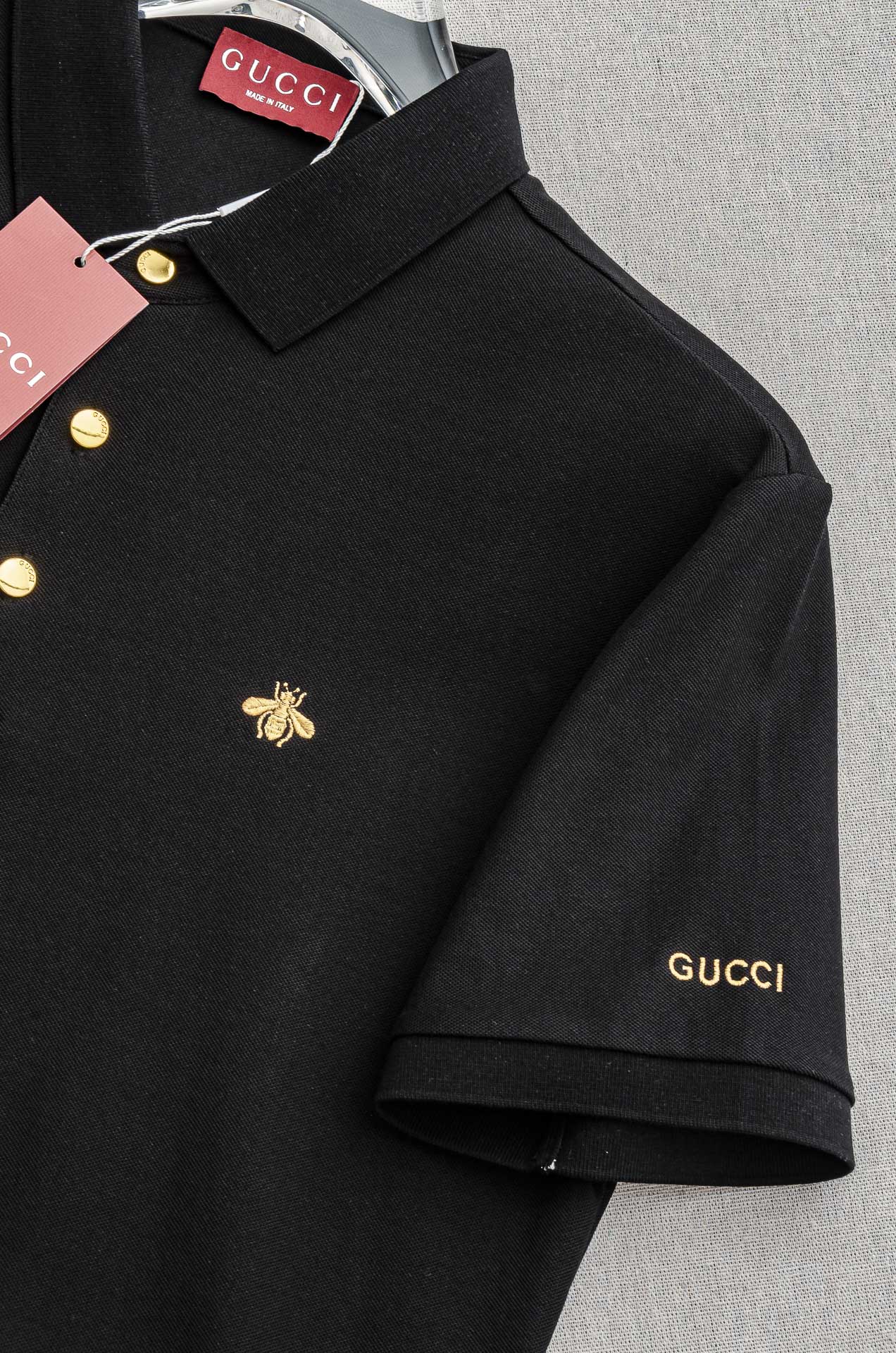 GUCC.I. 古驰2025//男士商务休闲纯色翻领短袖POLO衫#客供进口100%珠地棉面料，甄选上等