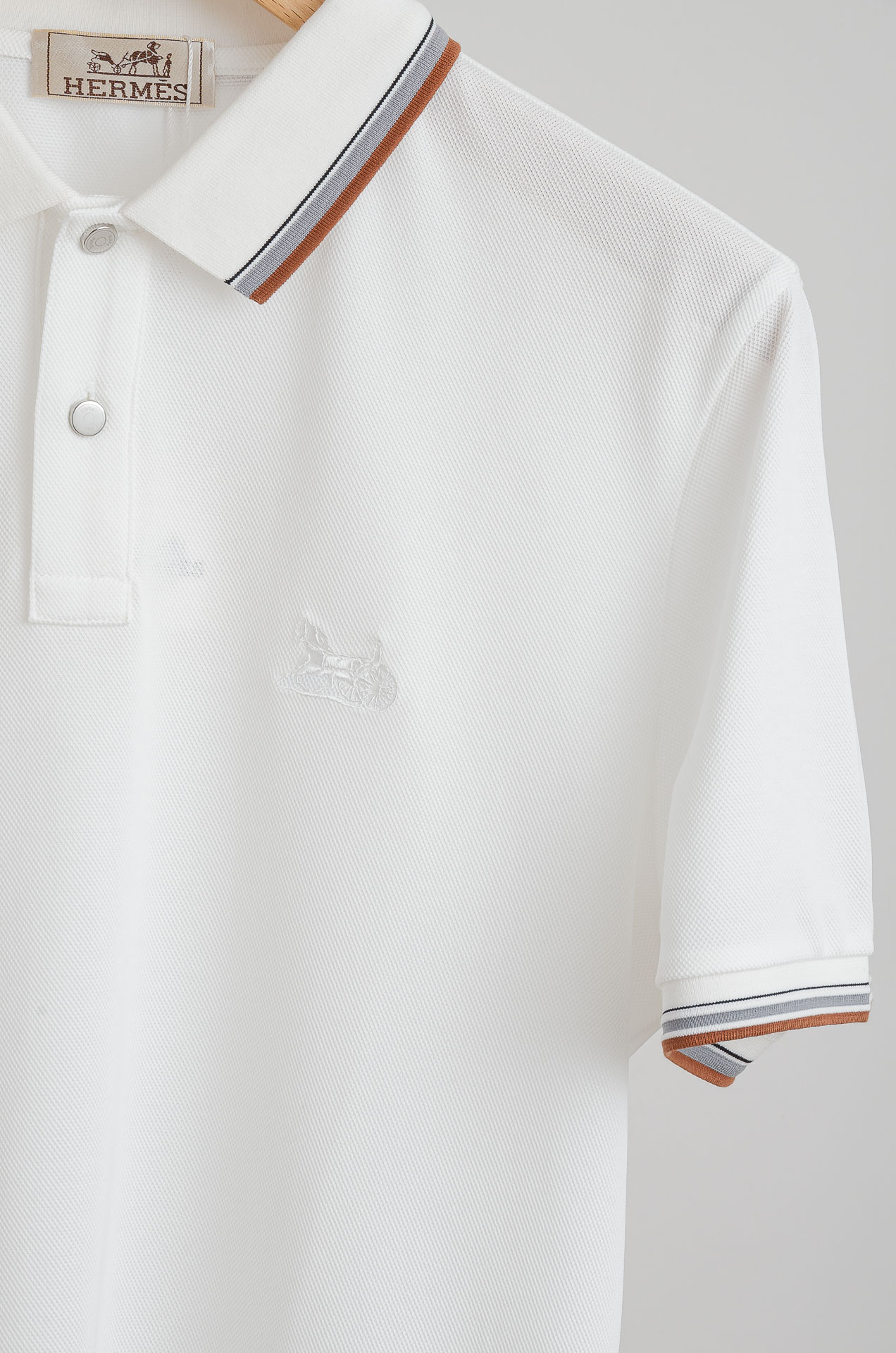 ☀☀HERMES2025SS春夏新款网眼珠地Polo衫，男士翻领商务休闲短袖Polo衫！商务休闲皆宜的百