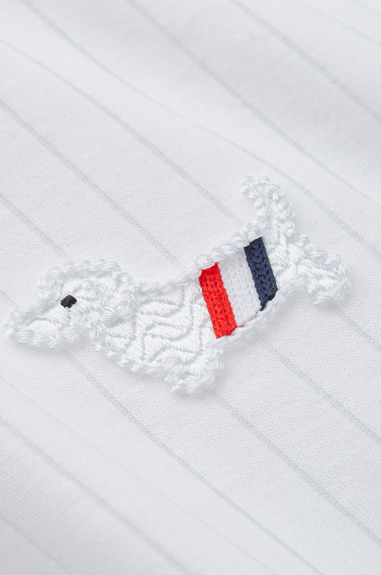 TB -2025ss 会呼吸的面料100%匹马棉胸前标志性装饰竖条纹肌理感男士翻领短袖T恤衫#面料精选生