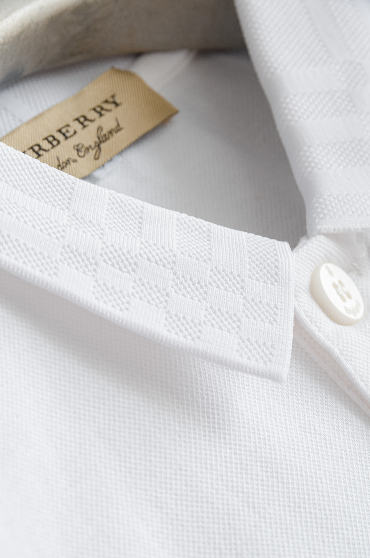 BURBER*RY 巴宝莉25SS春夏新款网眼珠地液氨处理工艺Polo衫，男士经典条纹撞色翻领商务休闲短