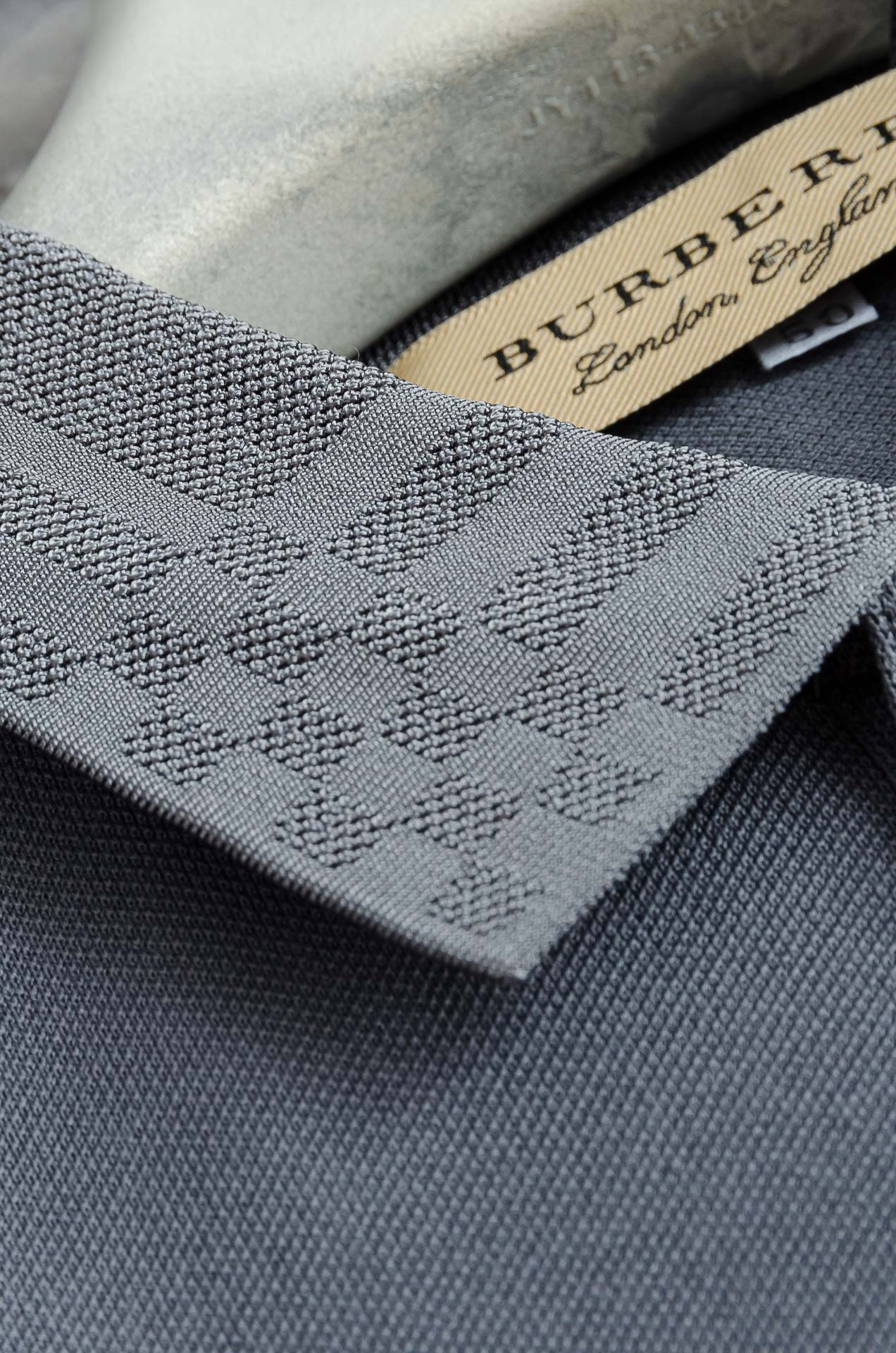 BURBER*RY 巴宝莉25SS春夏新款网眼珠地液氨处理工艺Polo衫，男士经典条纹撞色翻领商务休闲短