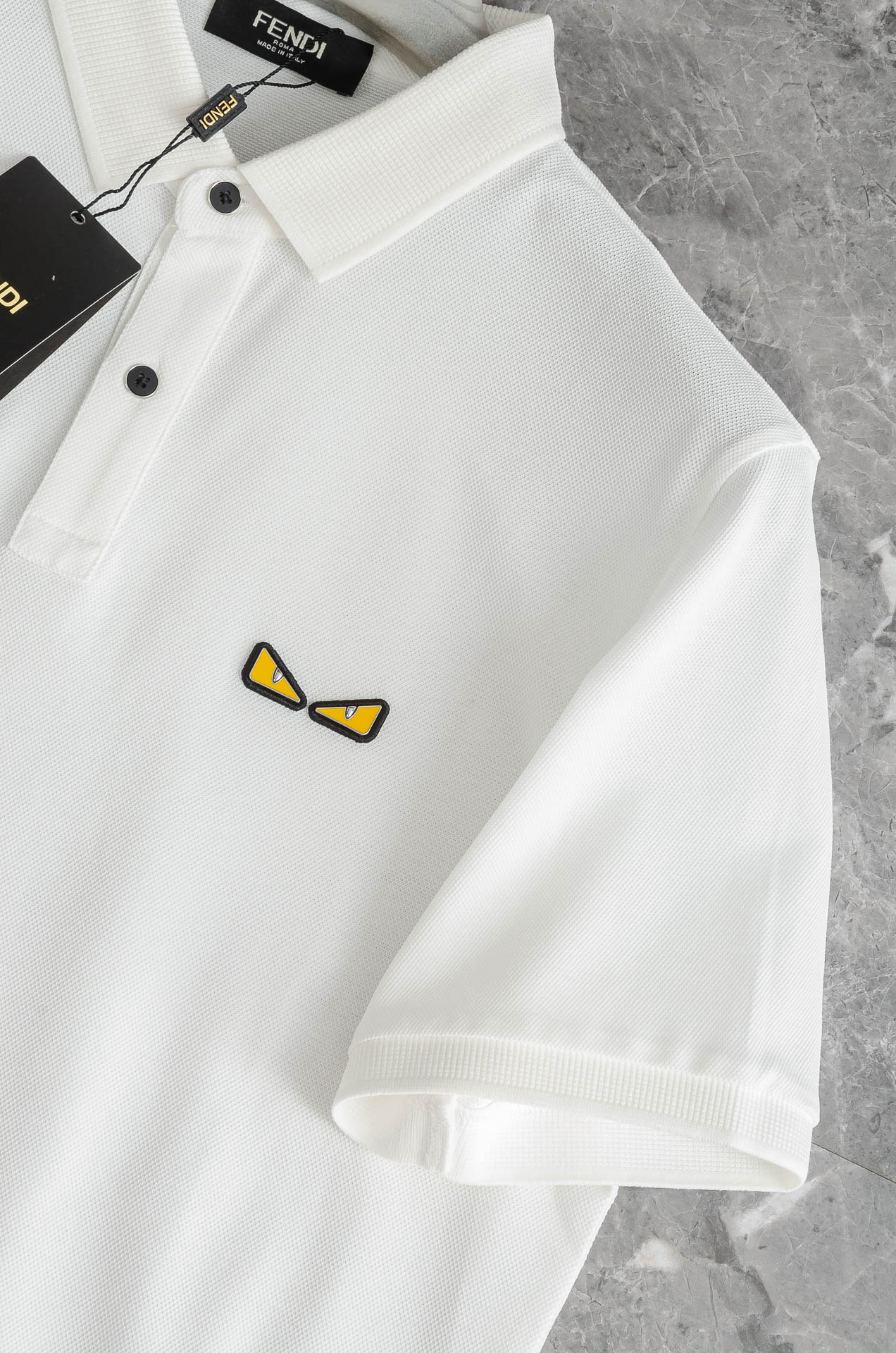 FEN*DI 2025SS春夏新款网眼珠地Polo衫，男士翻领商务休闲短袖Polo衫！商务休闲皆宜的百搭