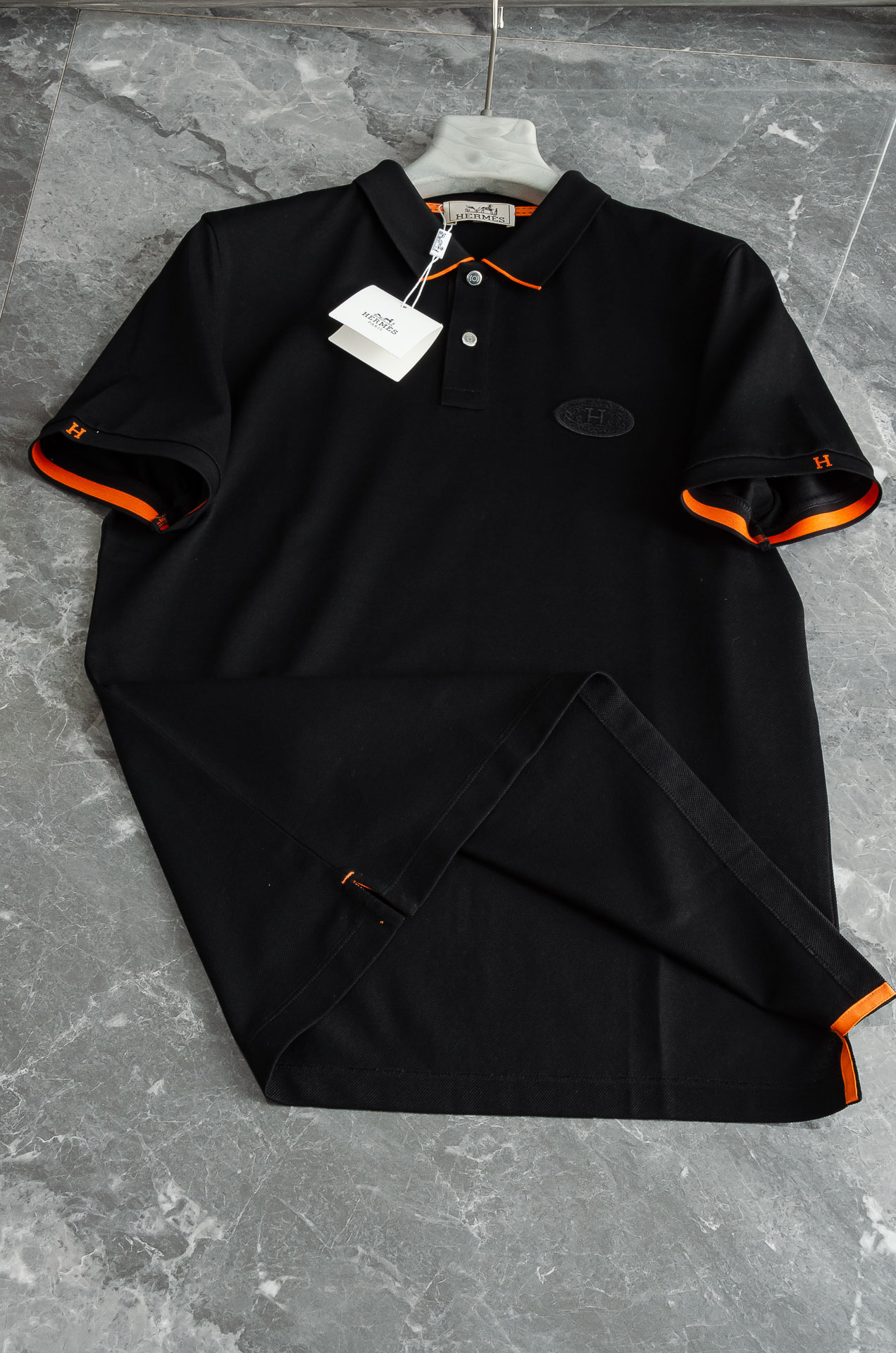 HER#MES2025SS春夏新款网眼珠地Polo衫，男士翻领商务休闲短袖Polo衫！商务休闲皆宜的百搭