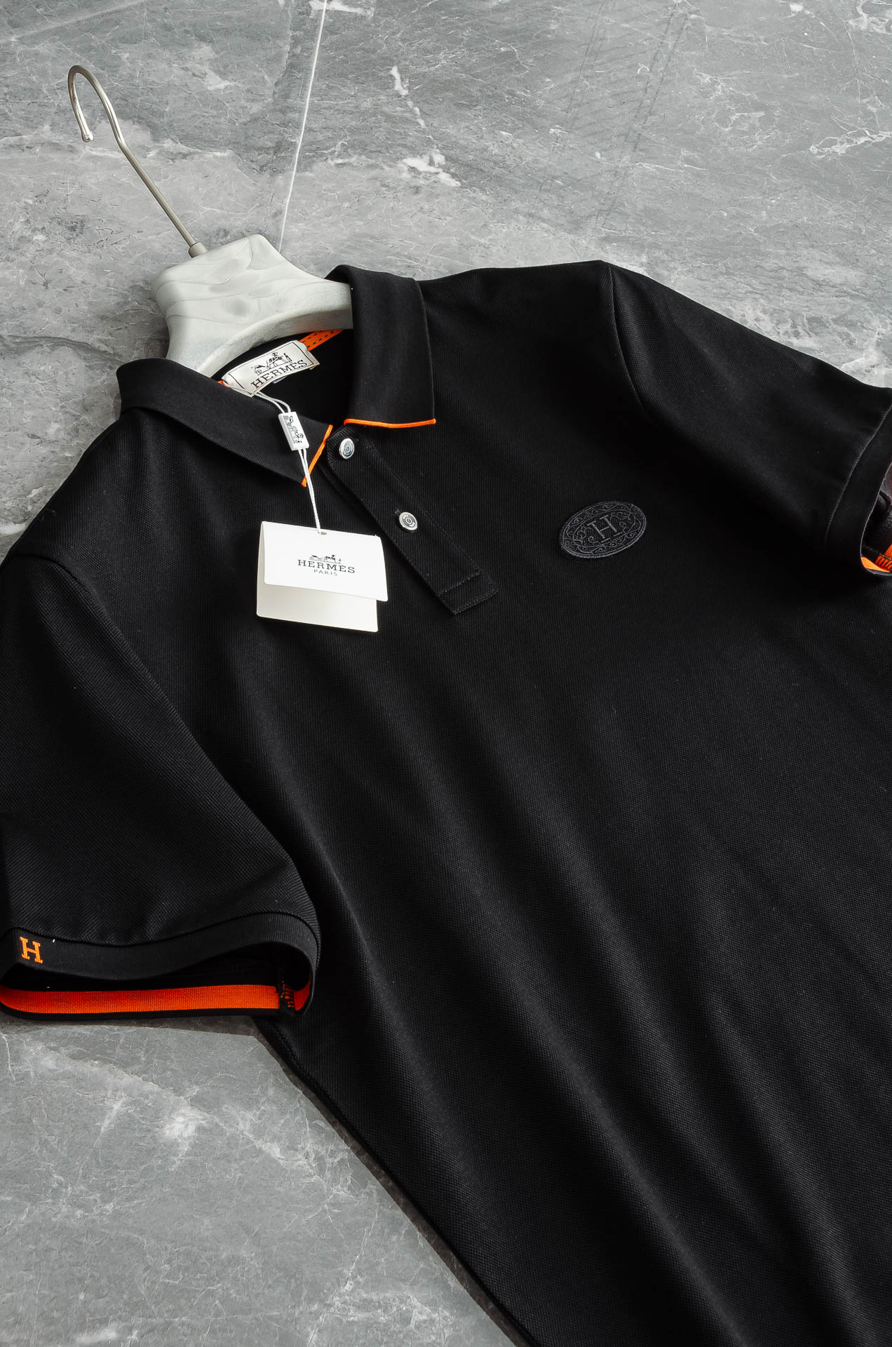 HER#MES2025SS春夏新款网眼珠地Polo衫，男士翻领商务休闲短袖Polo衫！商务休闲皆宜的百搭