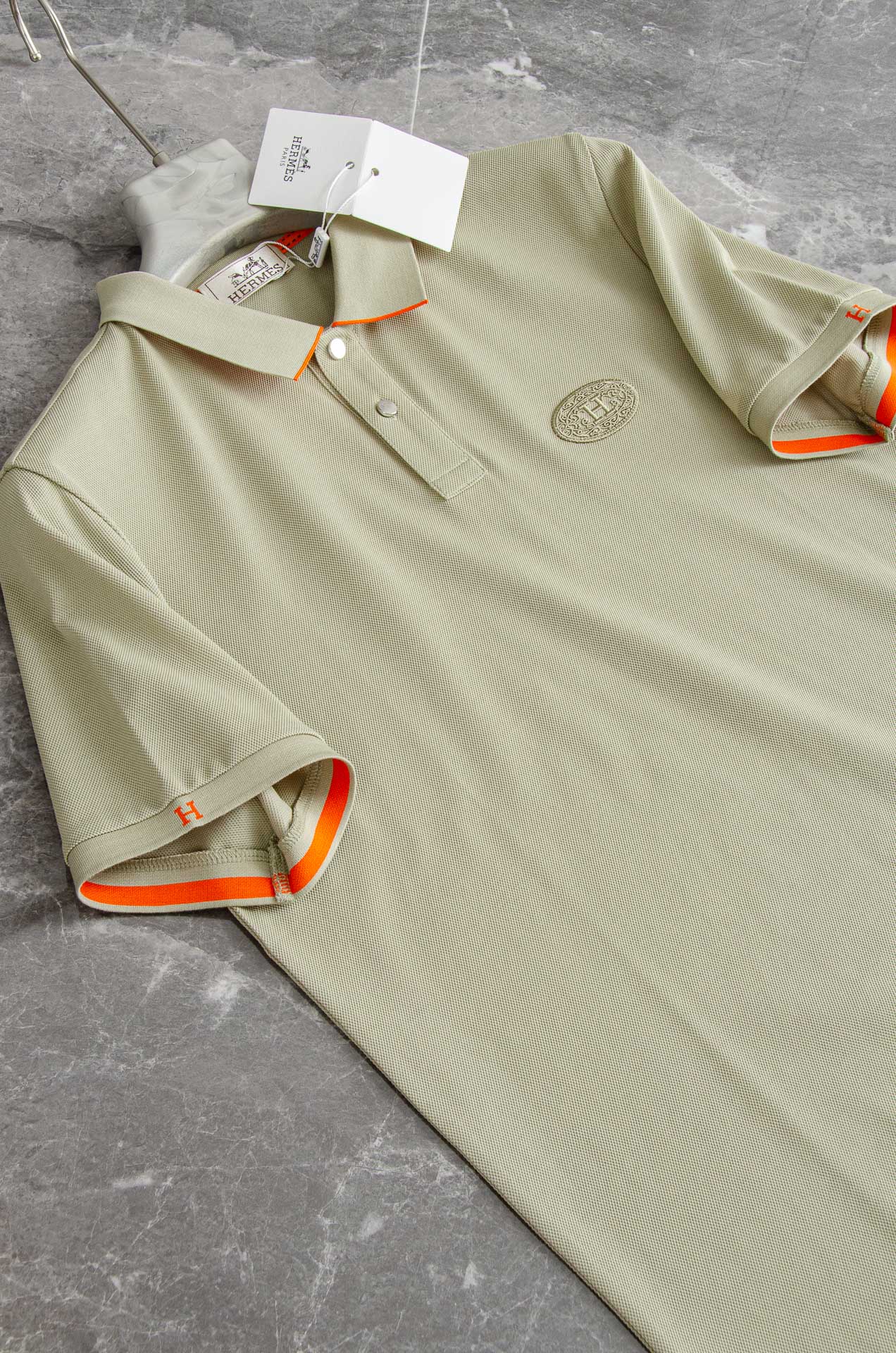 HER#MES2025SS春夏新款网眼珠地Polo衫，男士翻领商务休闲短袖Polo衫！商务休闲皆宜的百搭