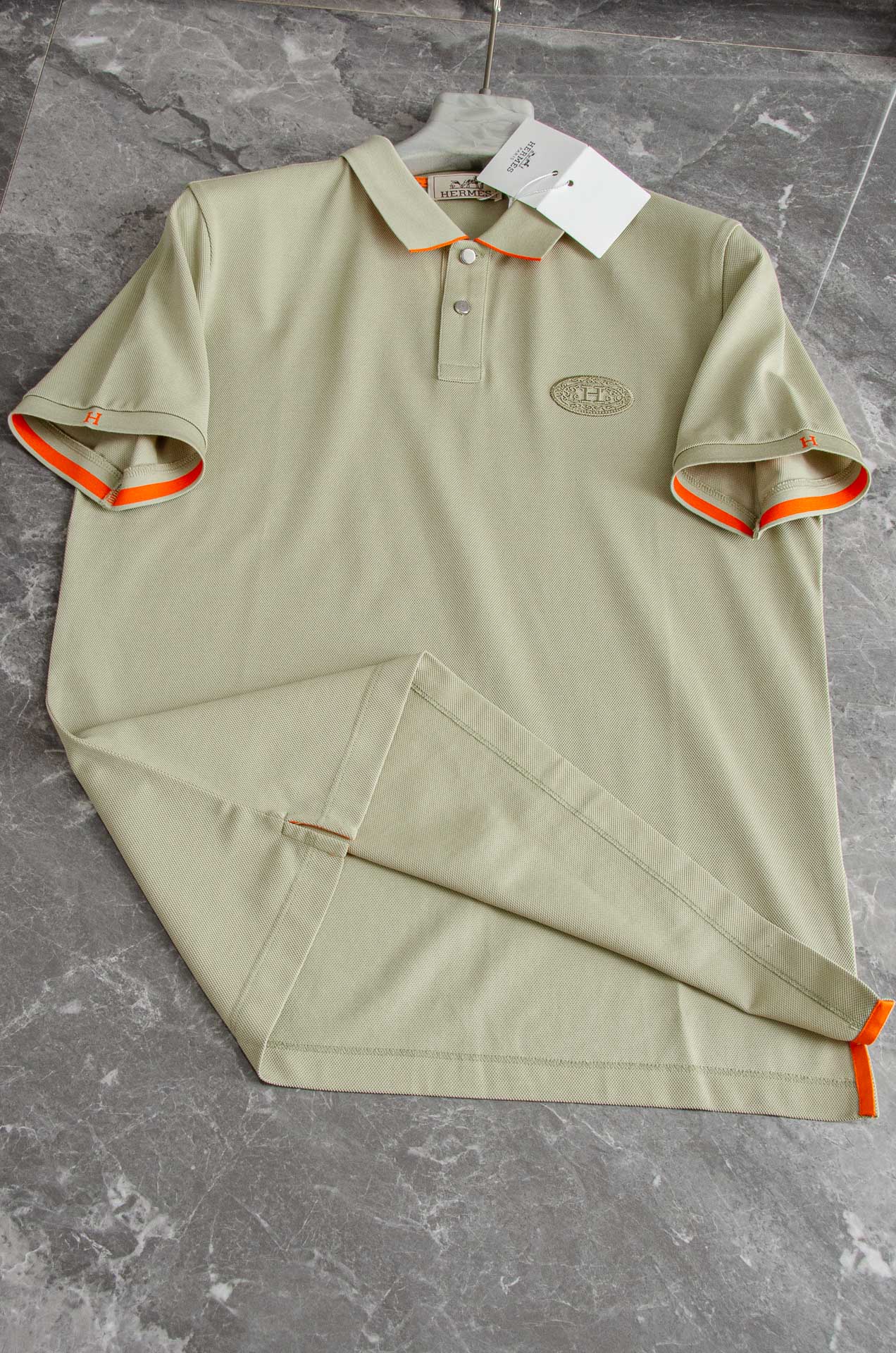 HER#MES2025SS春夏新款网眼珠地Polo衫，男士翻领商务休闲短袖Polo衫！商务休闲皆宜的百搭