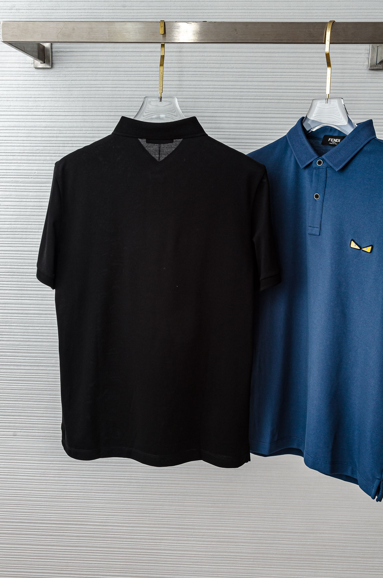 Fendi2025SS春夏新款网眼珠地Polo衫，男士翻领商务休闲短袖Polo衫！商务休闲皆宜的百搭款式