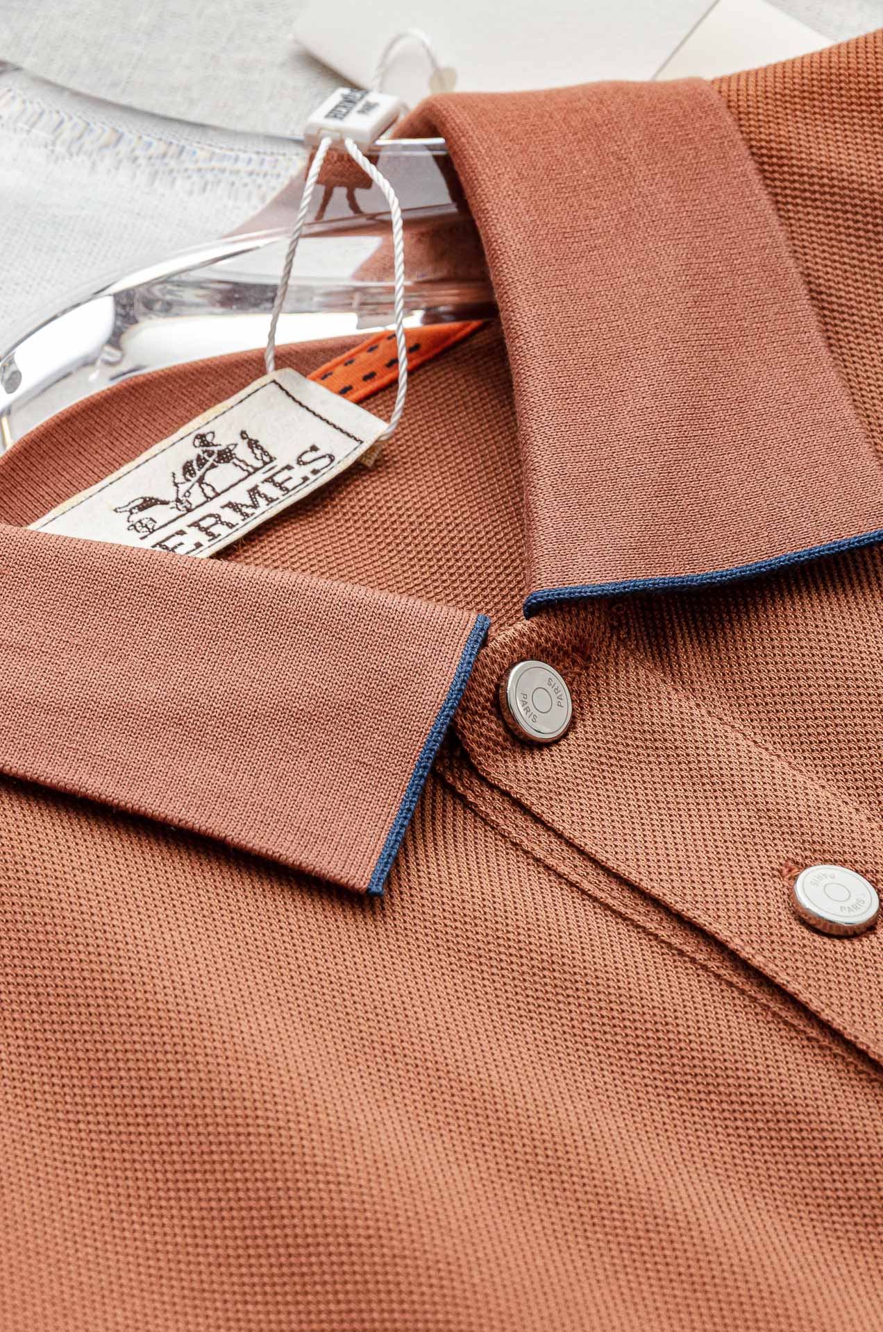 HERMES 2025SS春夏新款网眼珠地Polo衫，男士翻领商务休闲短袖Polo衫！商务休闲皆宜的百搭