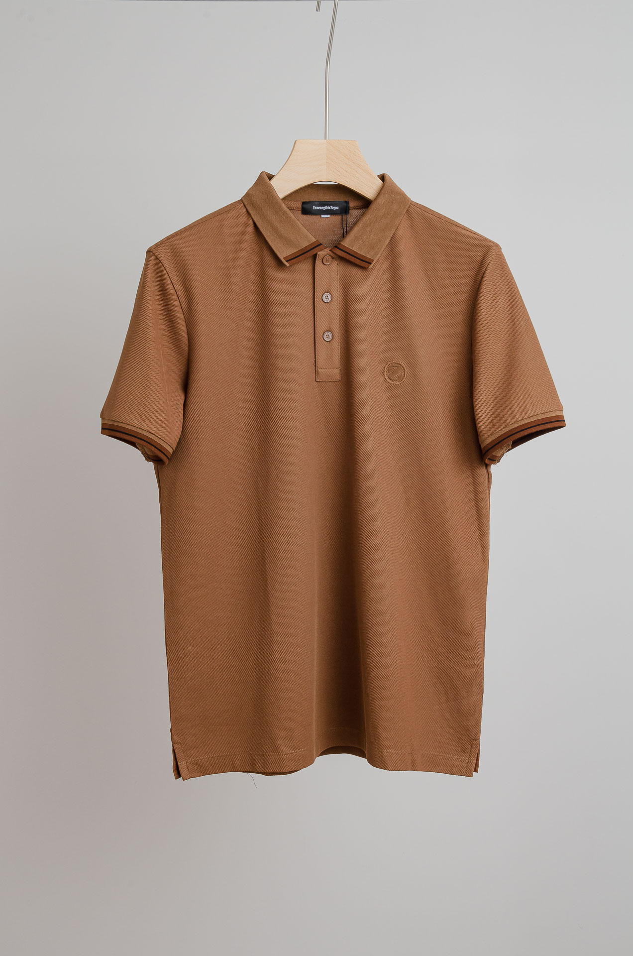 ☀️☀️Zegna 杰尼亚2025SS六角蜂窝状珠地纹路肌理进口Pima匹马长绒棉（棉中贵族）定织罗纹领
