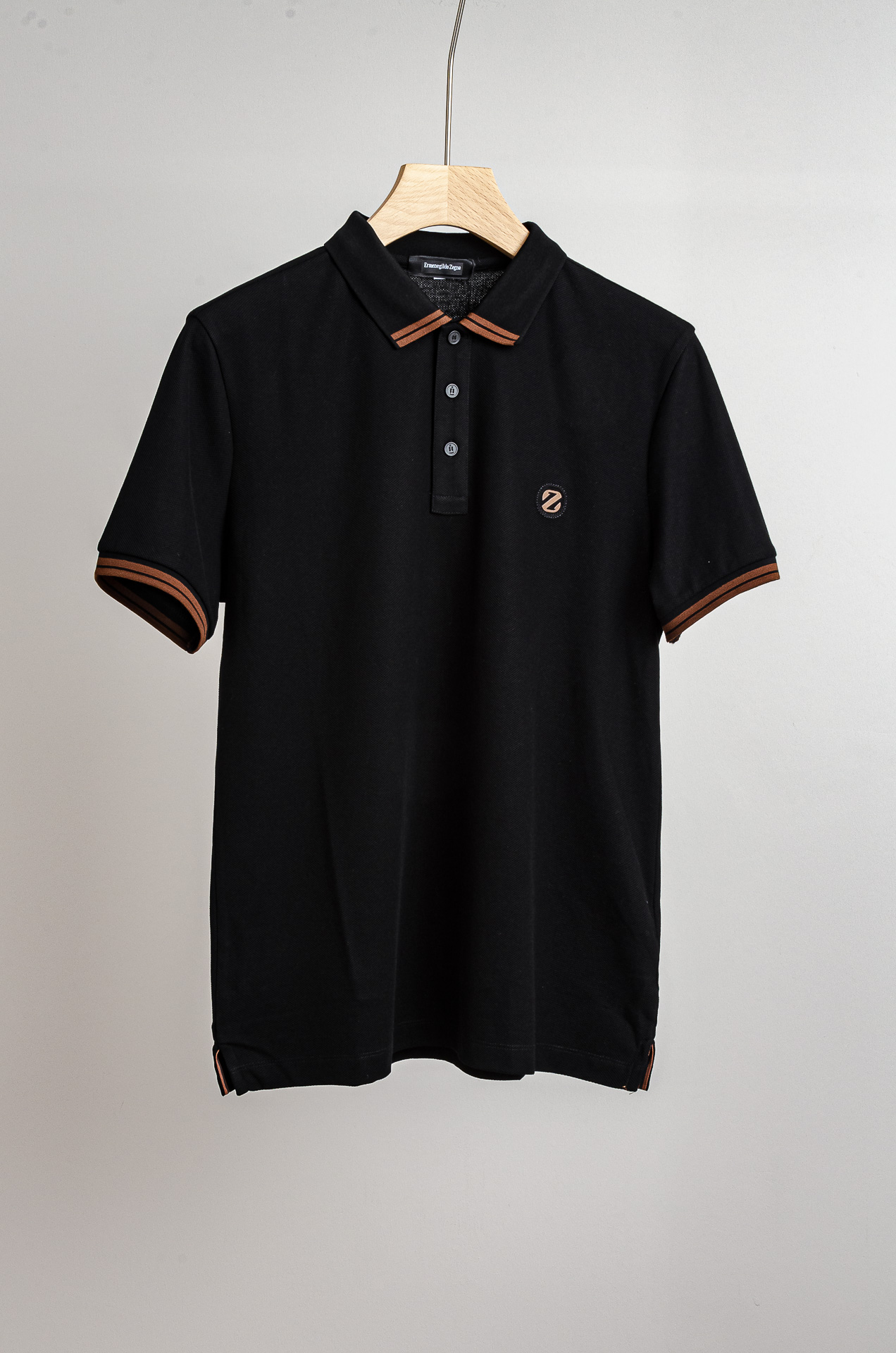 ☀️☀️Zegna 杰尼亚2025SS六角蜂窝状珠地纹路肌理进口Pima匹马长绒棉（棉中贵族）定织罗纹领