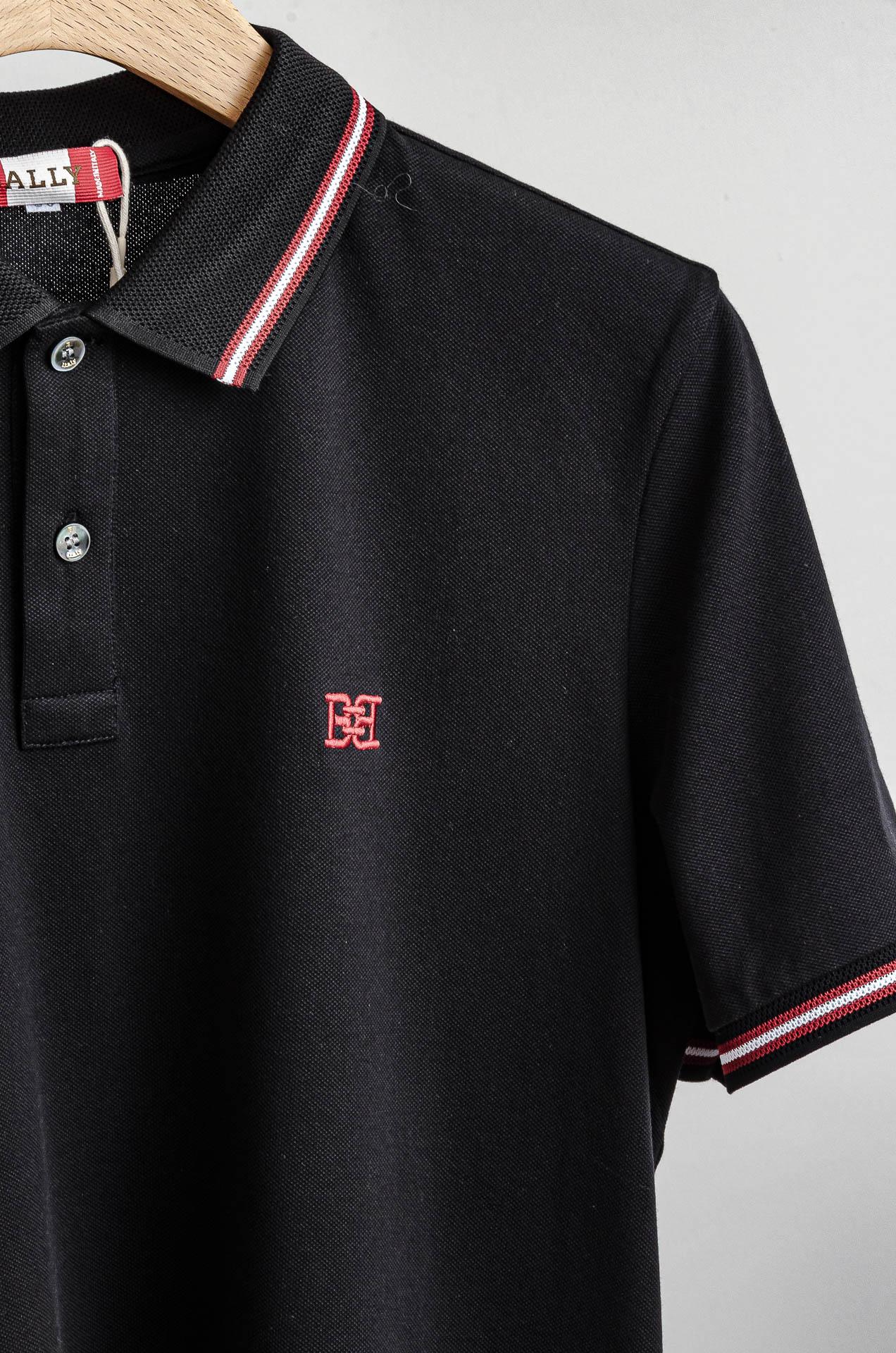 ☀️☀️ BALLY 巴利25SS春夏新款网眼珠地液氨处理工艺Polo衫，男士经典条纹撞色翻领商务休闲短