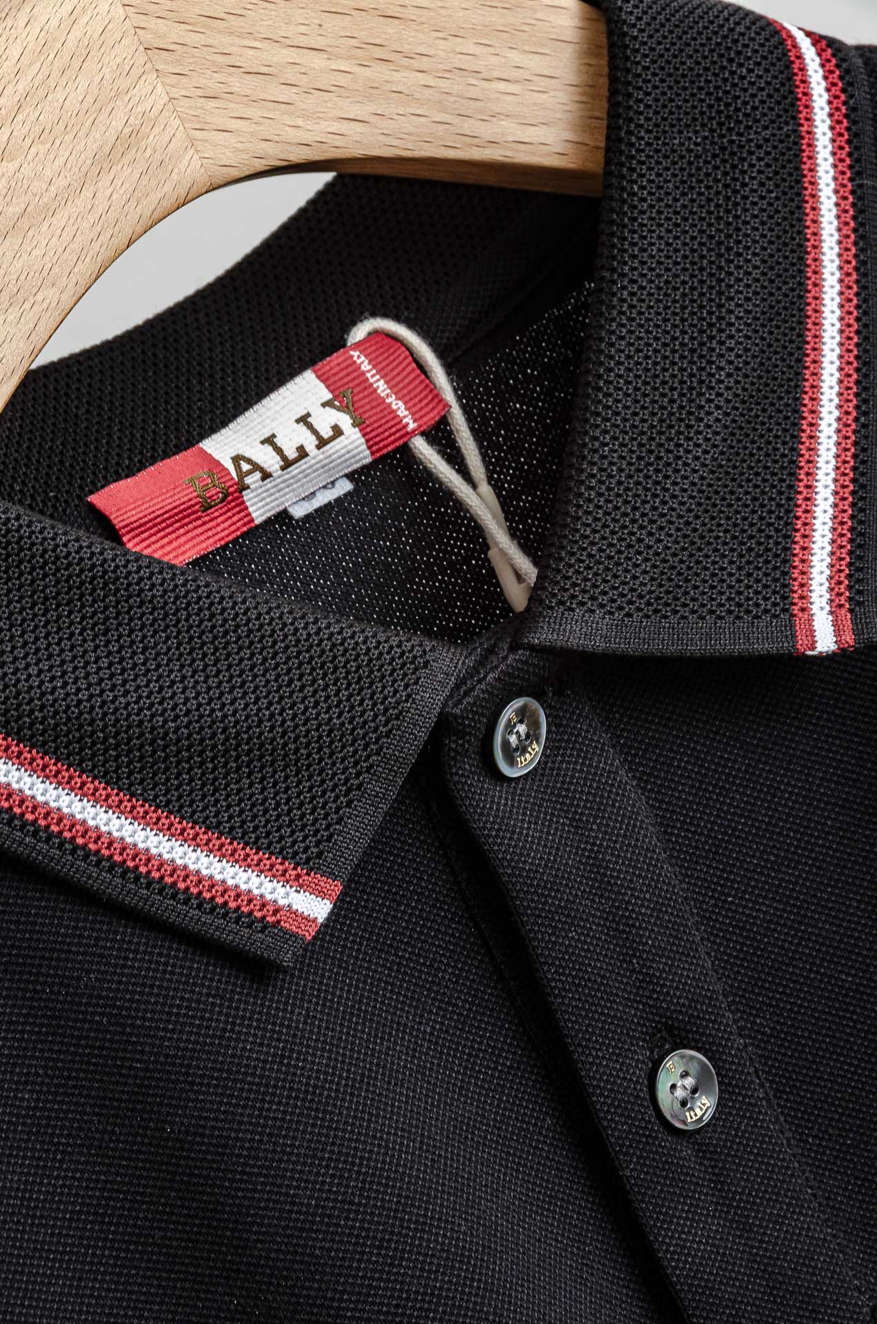 ☀️☀️ BALLY 巴利25SS春夏新款网眼珠地液氨处理工艺Polo衫，男士经典条纹撞色翻领商务休闲短