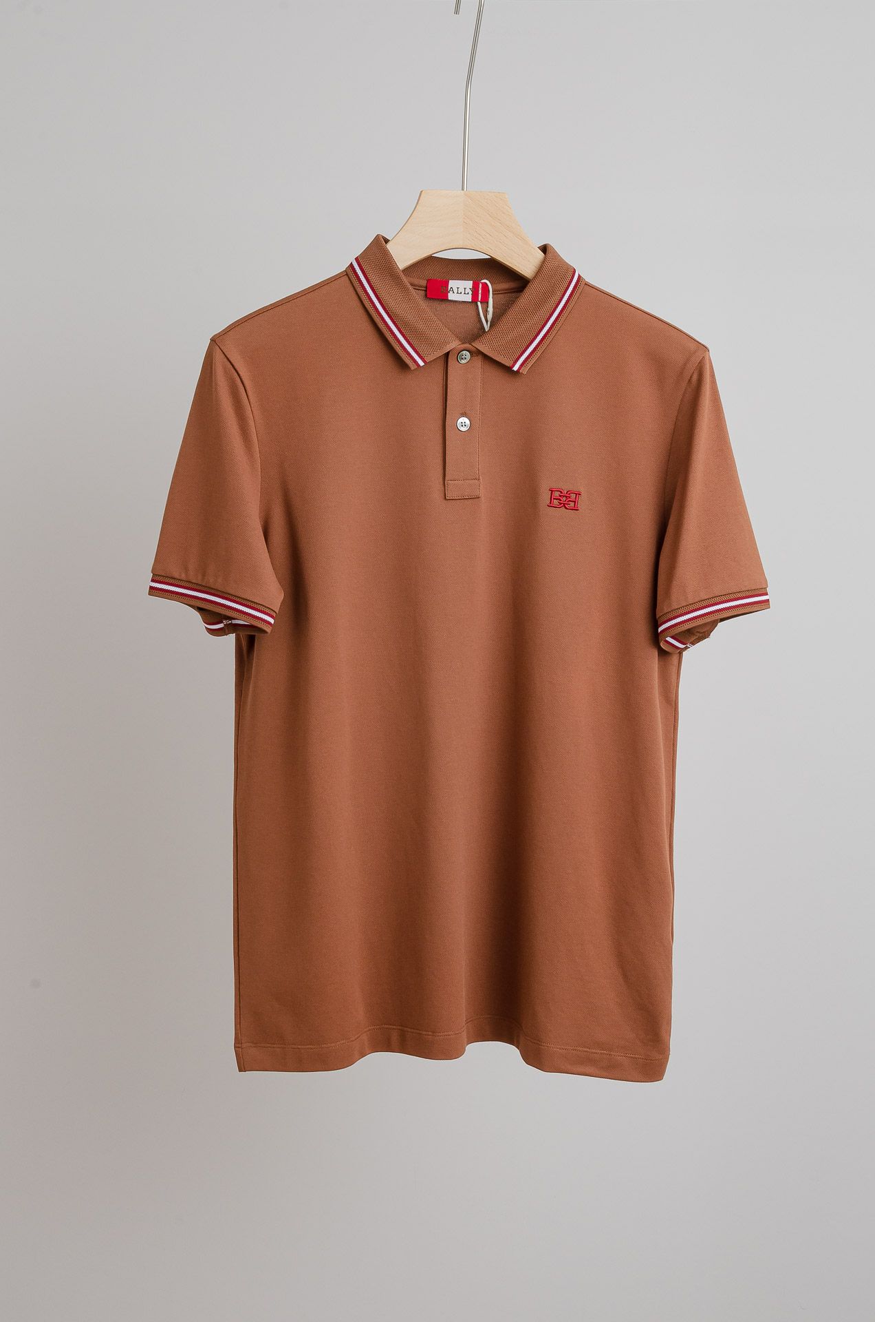 ☀️☀️ BALLY 巴利25SS春夏新款网眼珠地液氨处理工艺Polo衫，男士经典条纹撞色翻领商务休闲短