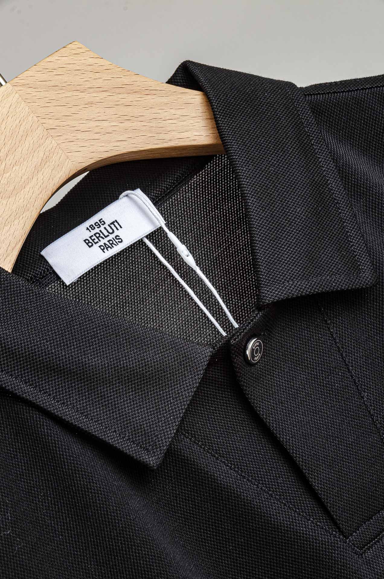 ☀️☀️BERLUTI 1895 2025SS春夏新款网眼珠地Polo衫，男士翻领商务休闲短袖Polo衫