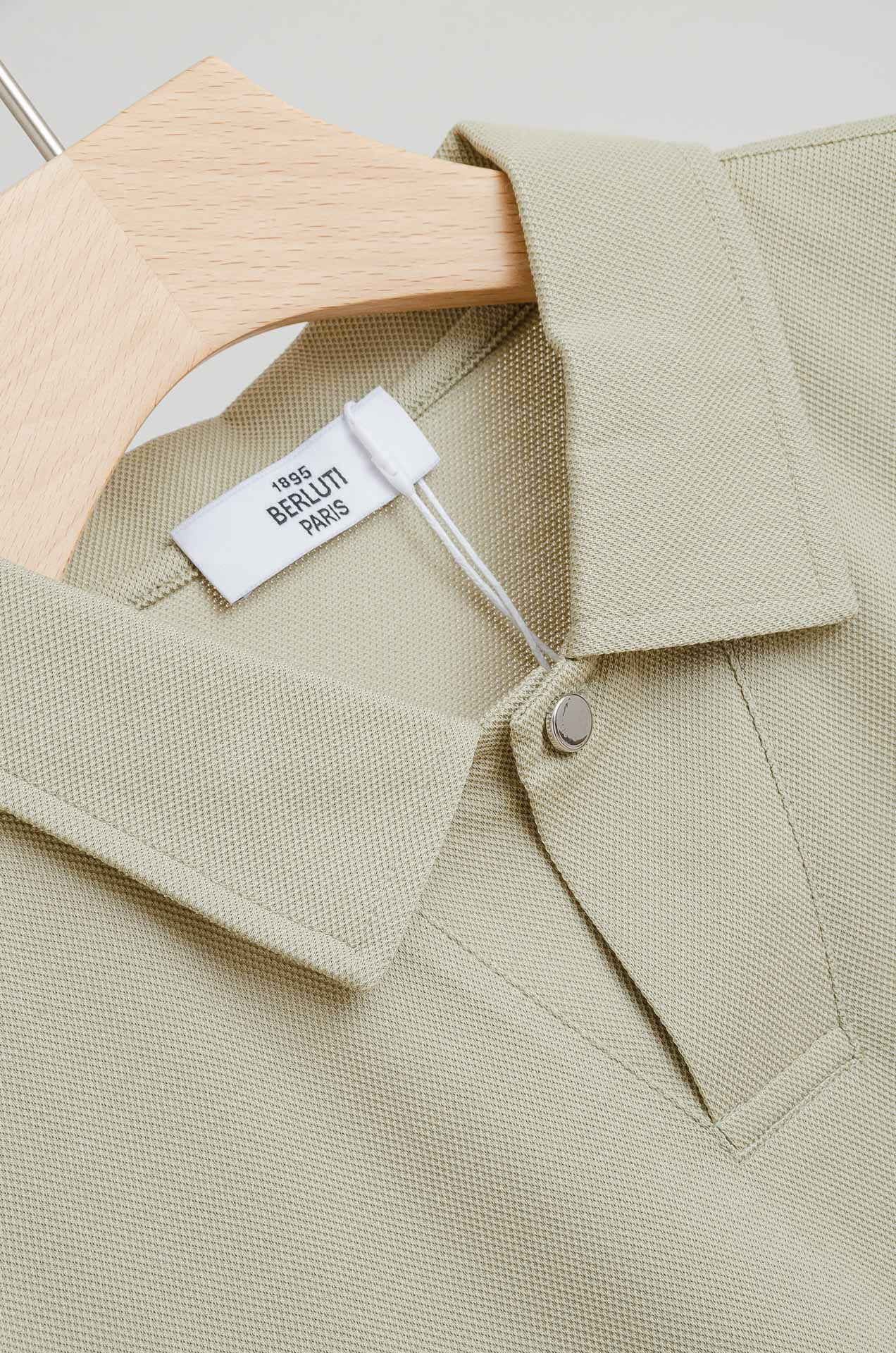 ☀️☀️BERLUTI 1895 2025SS春夏新款网眼珠地Polo衫，男士翻领商务休闲短袖Polo衫