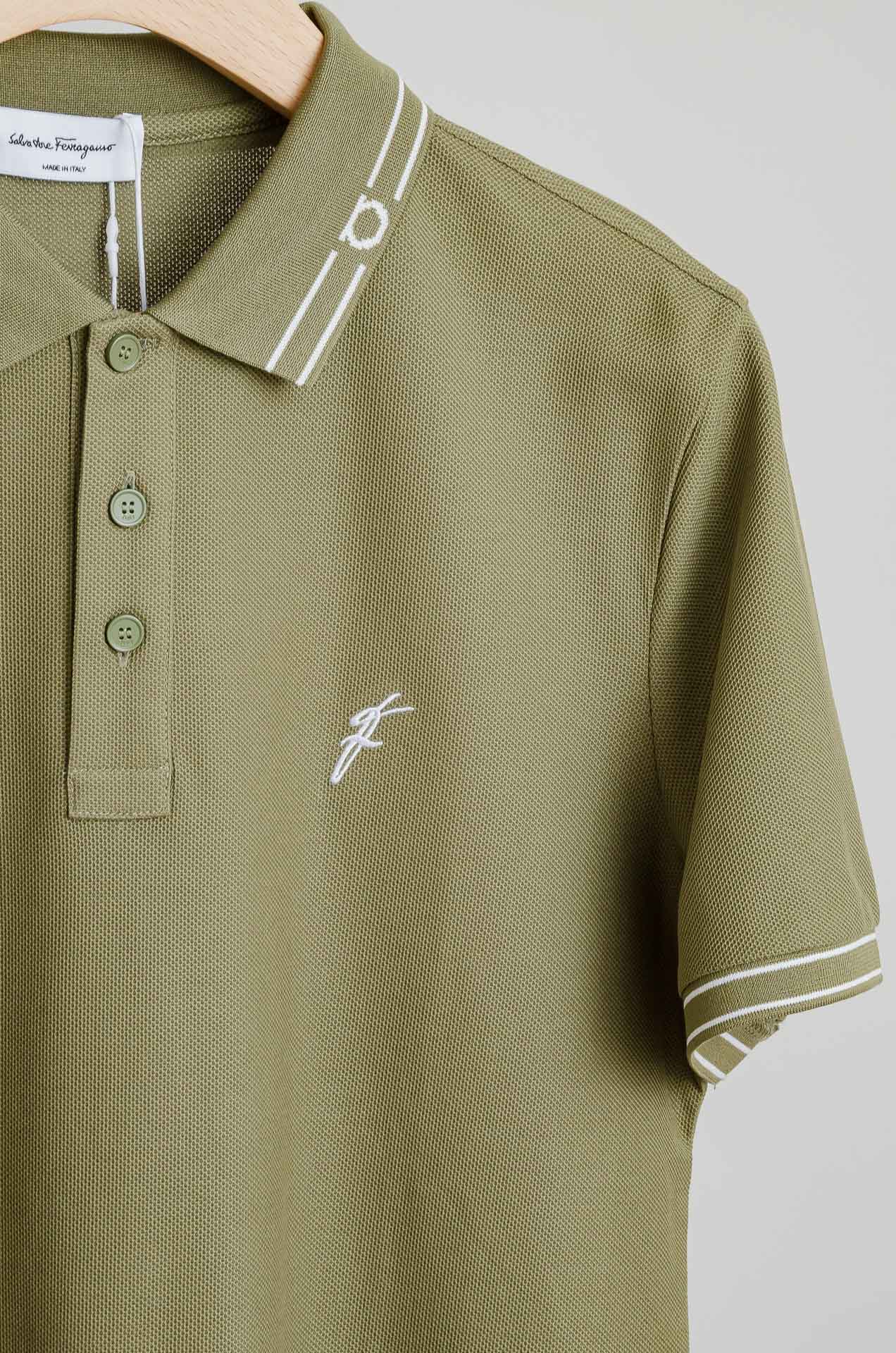 ☀️☀️ 菲拉格慕2025ss 会呼吸的面料100%皮马棉胸前标志性刺绣装饰男士圆领短袖T恤衫#面料精选