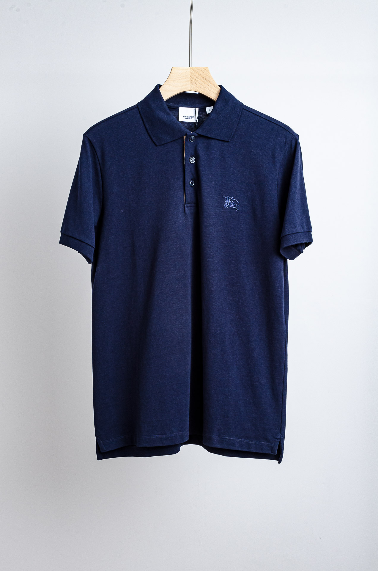 🧨 ☀️☀️ Burberry2026//男士商务休闲纯色翻领短袖POLO衫#客供进口100%珠地棉面料