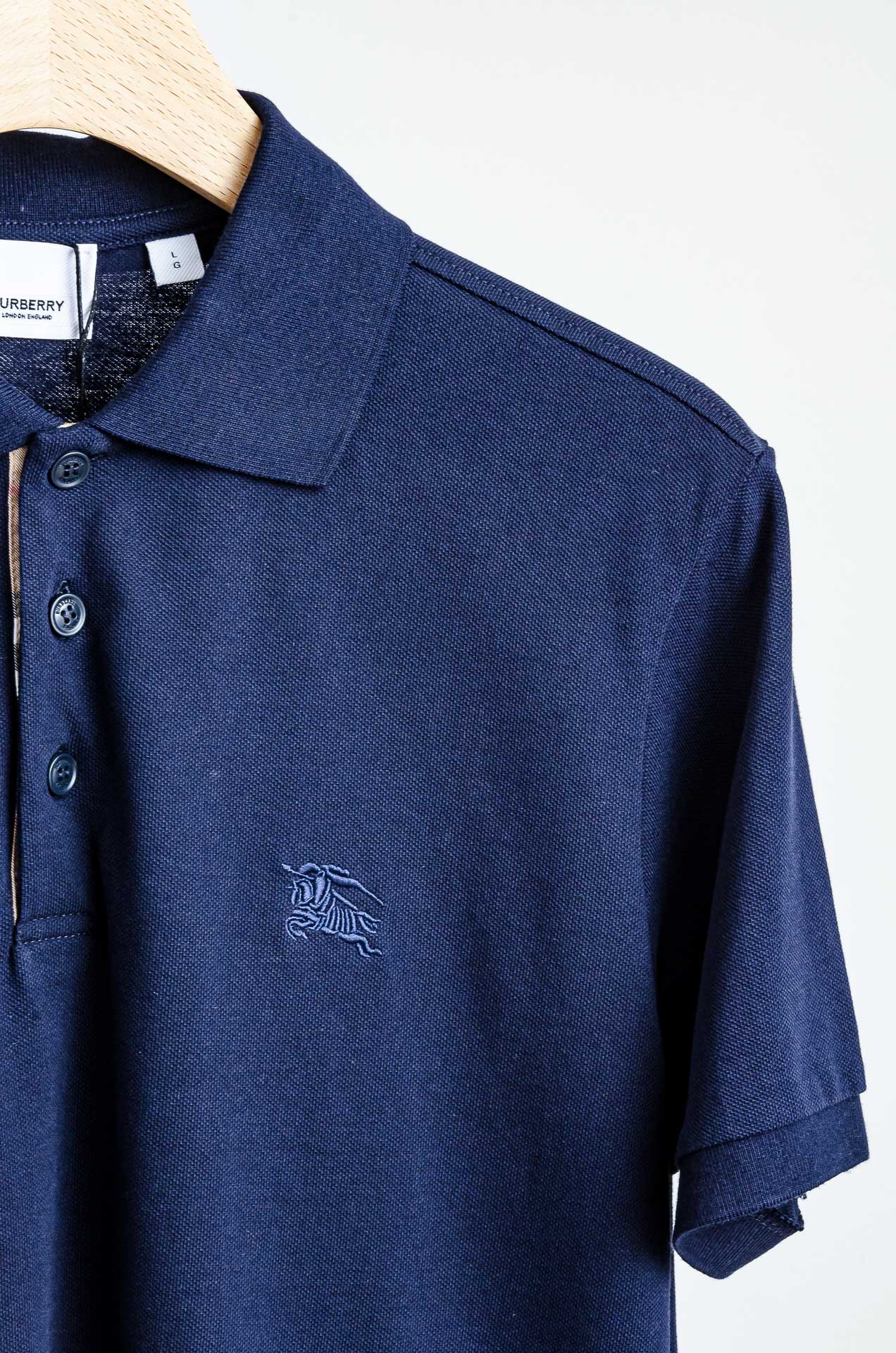 🧨 ☀️☀️ Burberry2026//男士商务休闲纯色翻领短袖POLO衫#客供进口100%珠地棉面料