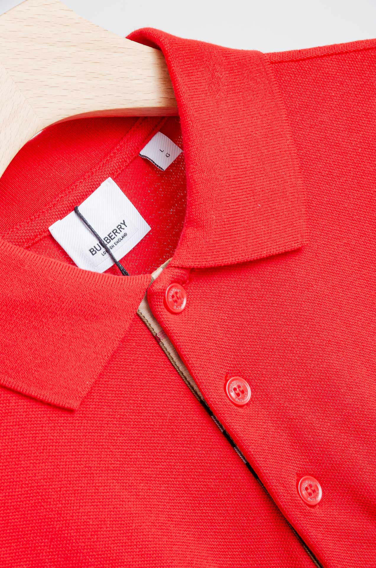 🧨 ☀️☀️ Burberry2026//男士商务休闲纯色翻领短袖POLO衫#客供进口100%珠地棉面料