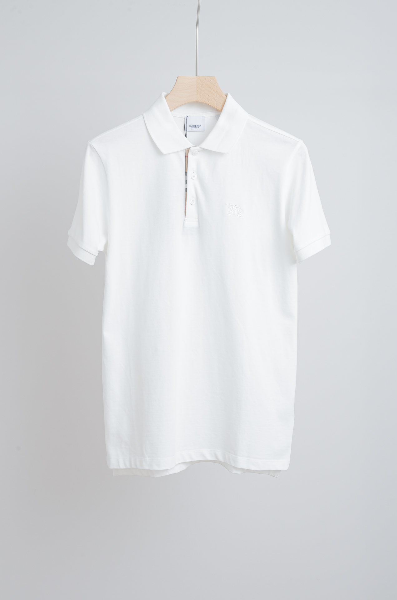 🧨 ☀️☀️ Burberry2026//男士商务休闲纯色翻领短袖POLO衫#客供进口100%珠地棉面料