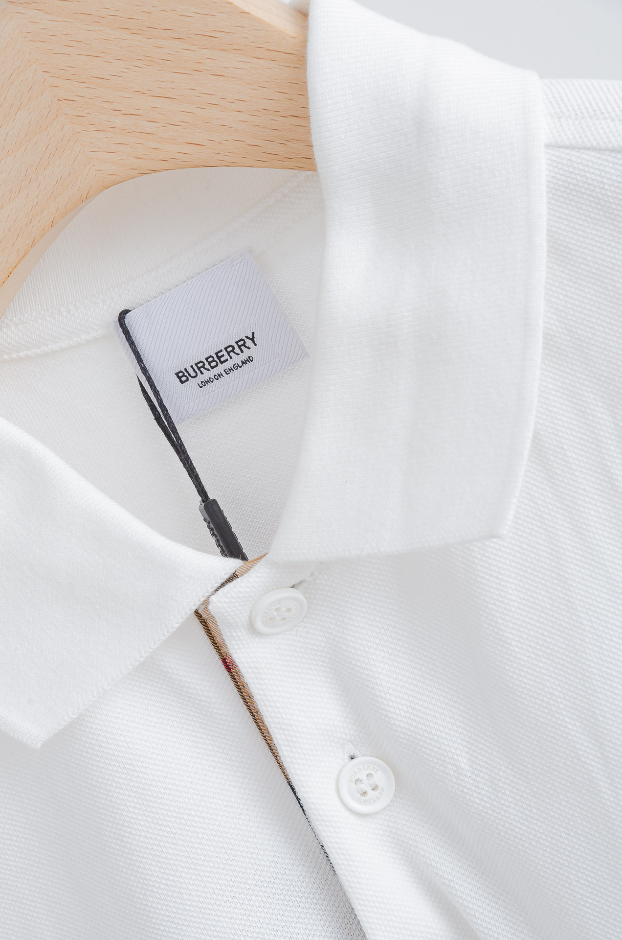 🧨 ☀️☀️ Burberry2026//男士商务休闲纯色翻领短袖POLO衫#客供进口100%珠地棉面料