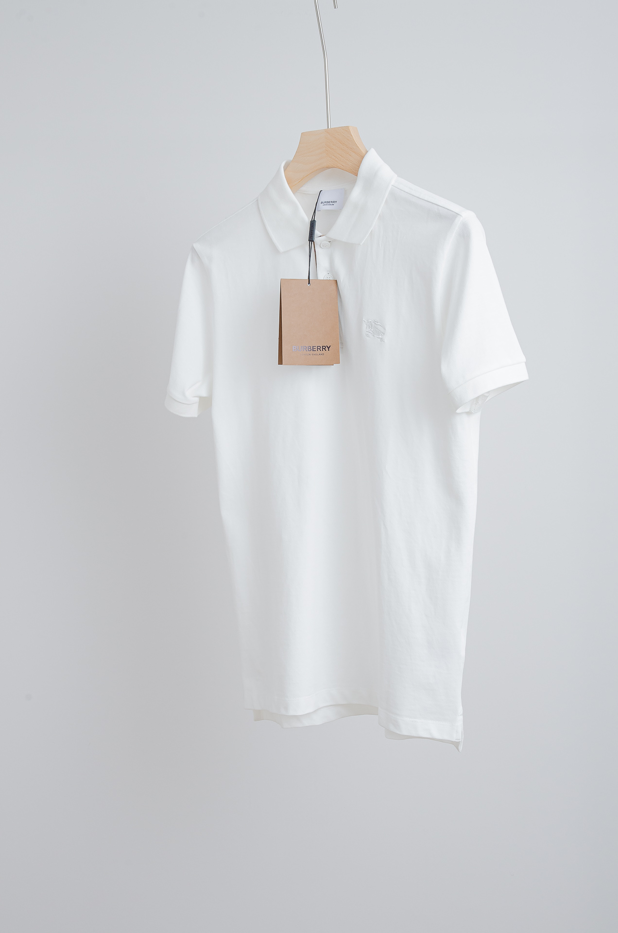 🧨 ☀️☀️ Burberry2026//男士商务休闲纯色翻领短袖POLO衫#客供进口100%珠地棉面料