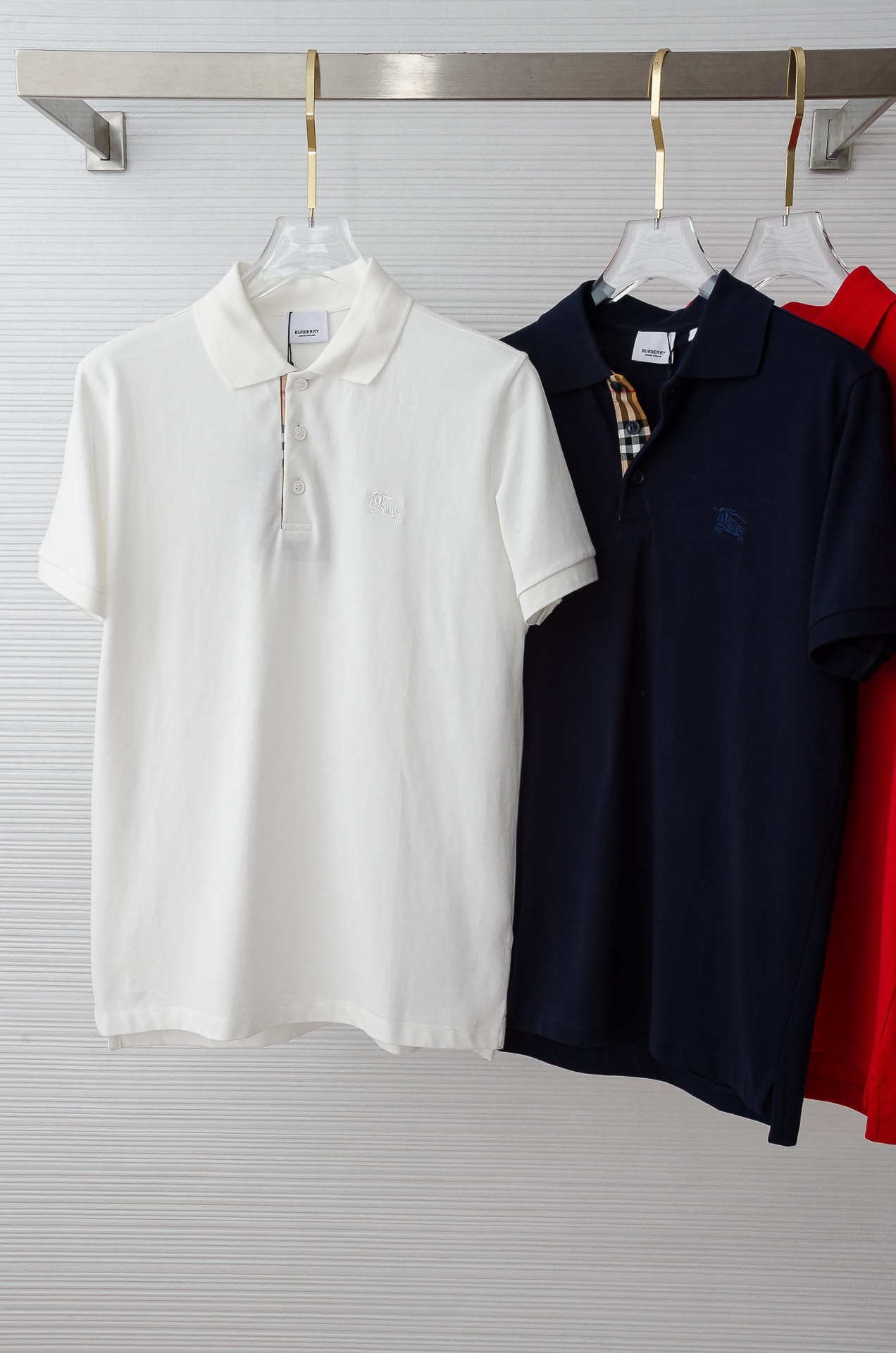 Burberry2026男士商务休闲纯色翻领短袖POLO衫#客供进口100%珠地棉面料，甄选上等长绒棉花