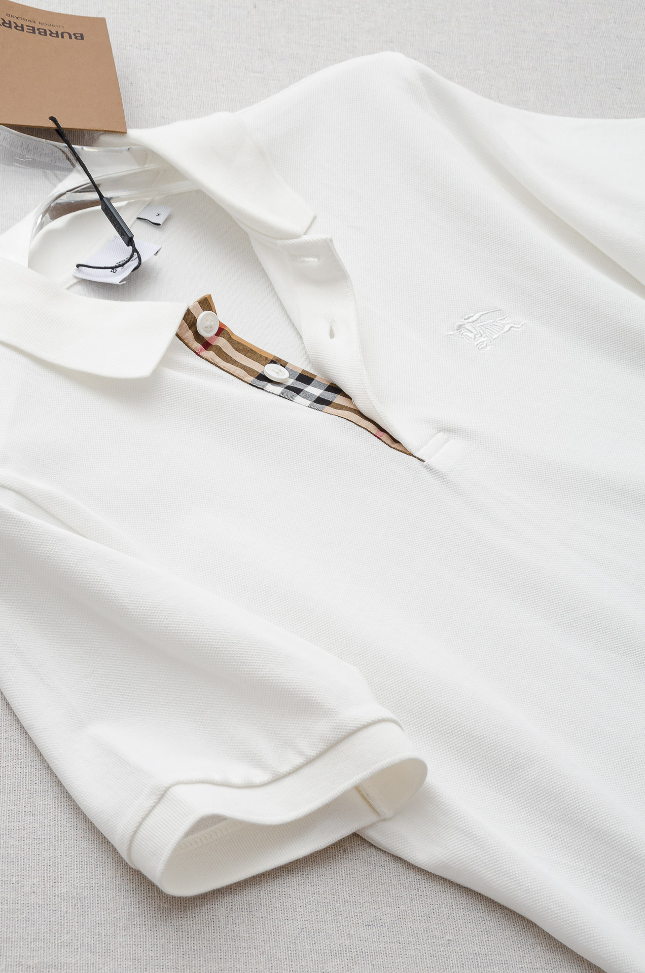 Burberry2026男士商务休闲纯色翻领短袖POLO衫#客供进口100%珠地棉面料，甄选上等长绒棉花