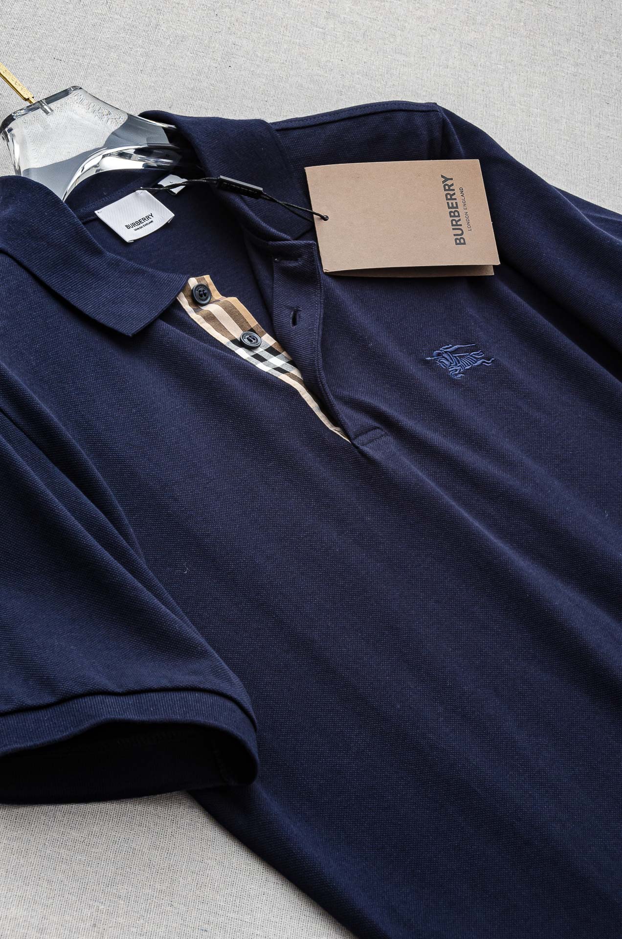 Burberry2026 男士商务休闲纯色翻领短袖POLO衫#客供进口100%珠地棉面料，甄选上等长绒棉