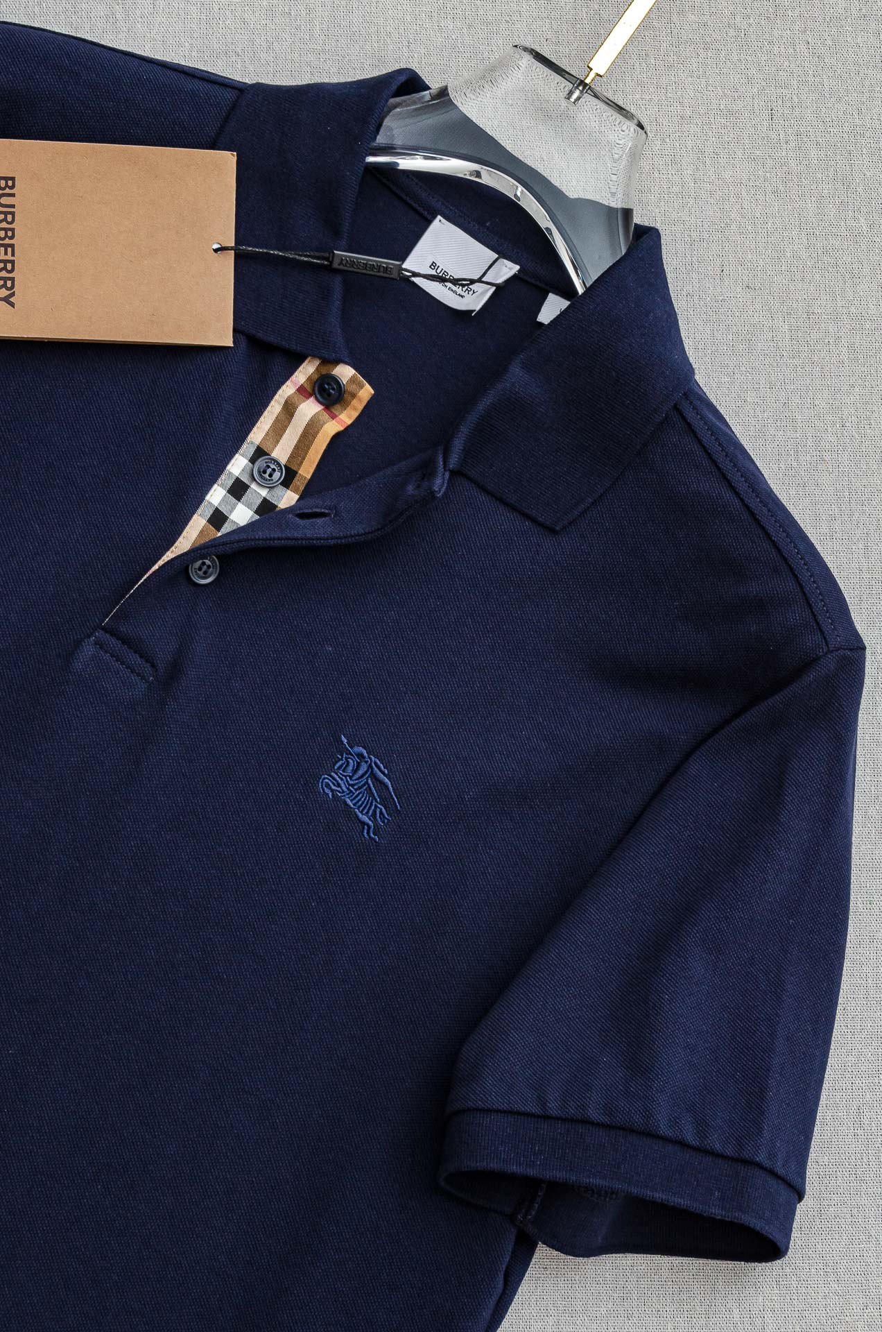 Burberry2026 男士商务休闲纯色翻领短袖POLO衫#客供进口100%珠地棉面料，甄选上等长绒棉