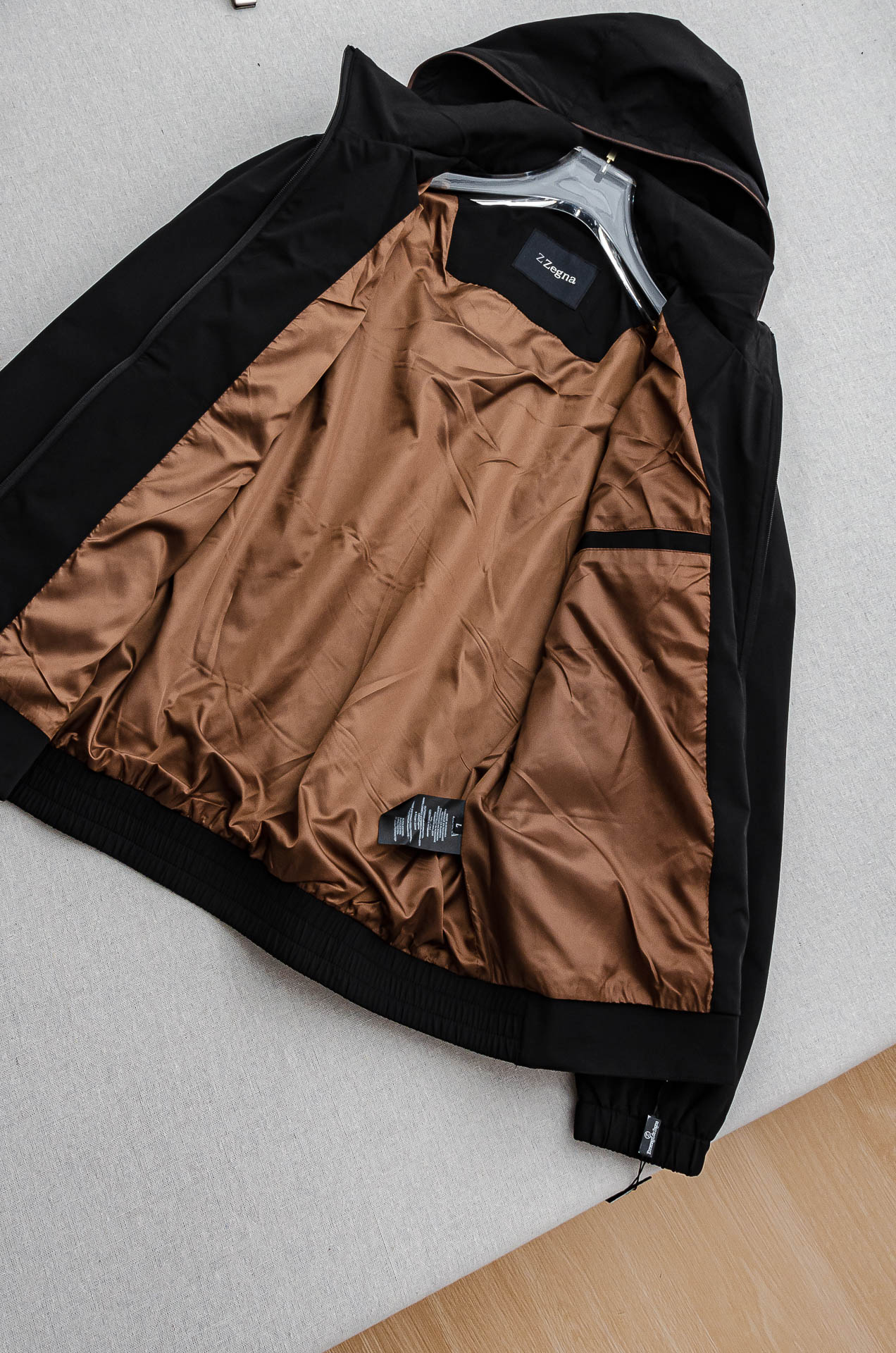 zegn#a杰尼/亚 2025FW最新高密度三防面料防风防水商务休闲男士连帽夹克外套#面料精选客供进口1