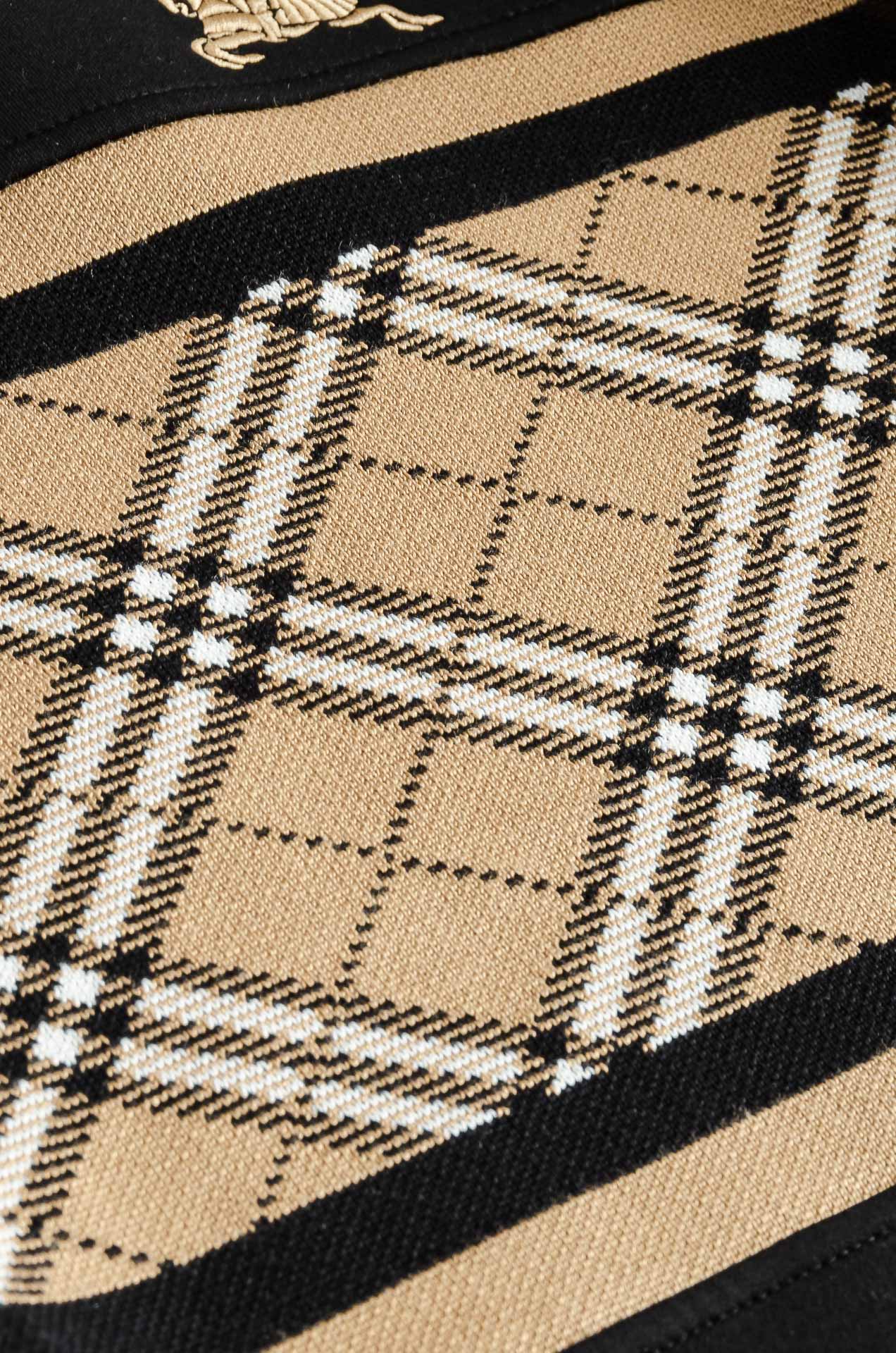 BURBERRY 2025FW新品 空气层肌理感客供进口舒适透气挺括版 拼皮料修饰拉链翻领长袖男士卫衣#