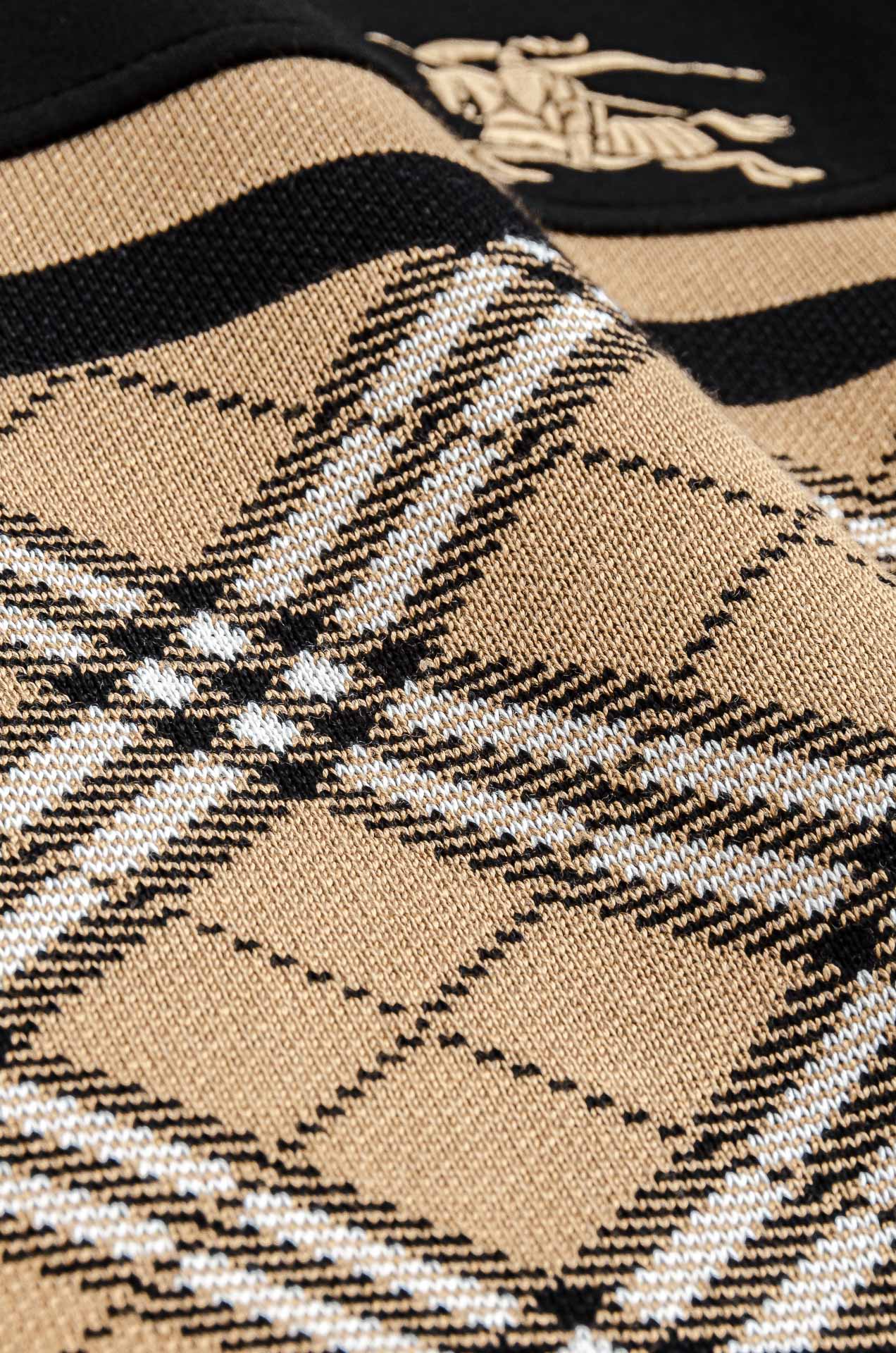 BURBERRY 2025FW新品 空气层肌理感客供进口舒适透气挺括版 拼皮料修饰拉链翻领长袖男士卫衣#