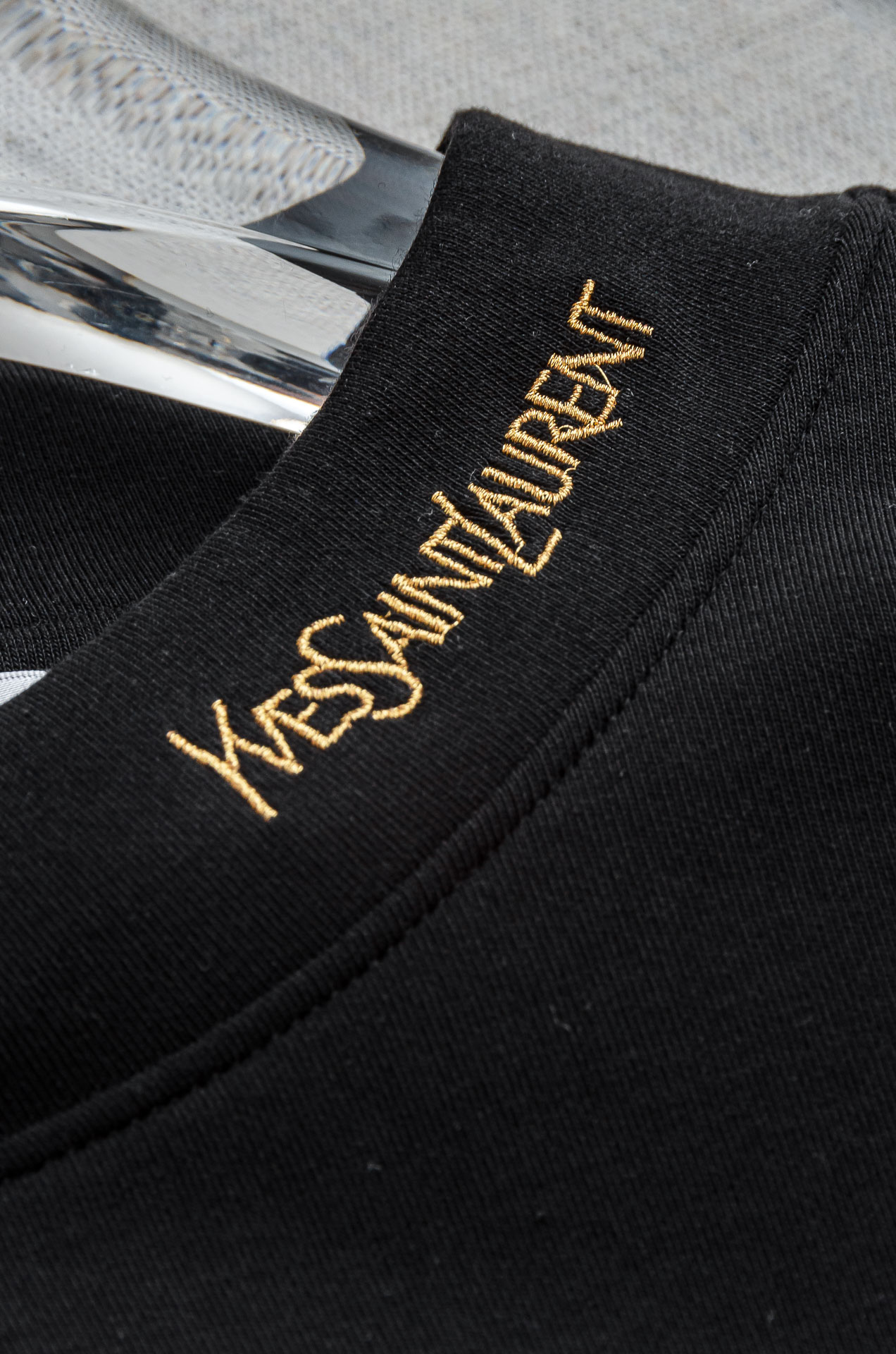 YSL25FW秋冬新款 立体刺绣男士长袖T恤衫#把重心都放在了面料上，出口海外的订单，客供进口精选42%