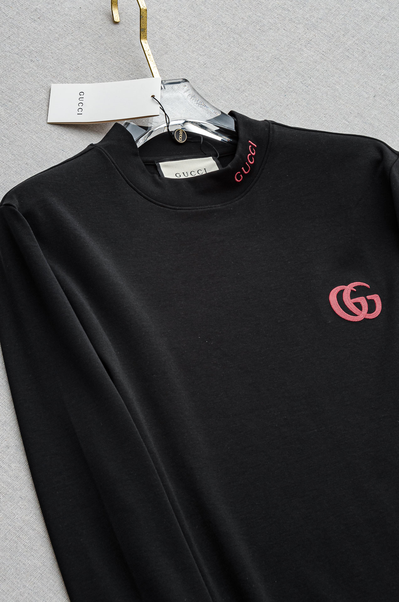 gucci25FW秋冬新款 立体刺绣男士长袖T恤衫#把重心都放在了面料上，出口海外的订单，客供进口精选4