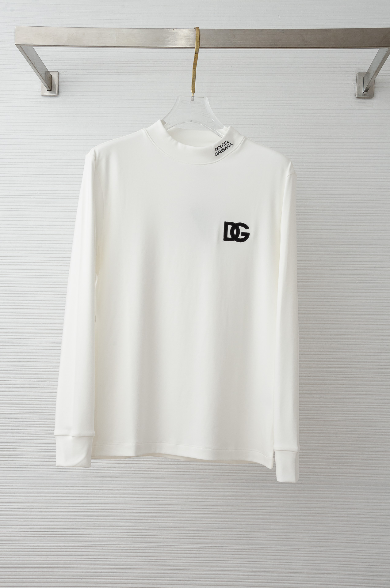 DG 25FW秋冬新款 立体刺绣男士长袖T恤衫#把重心都放在了面料上，出口海外的订单，客供进口精选42%