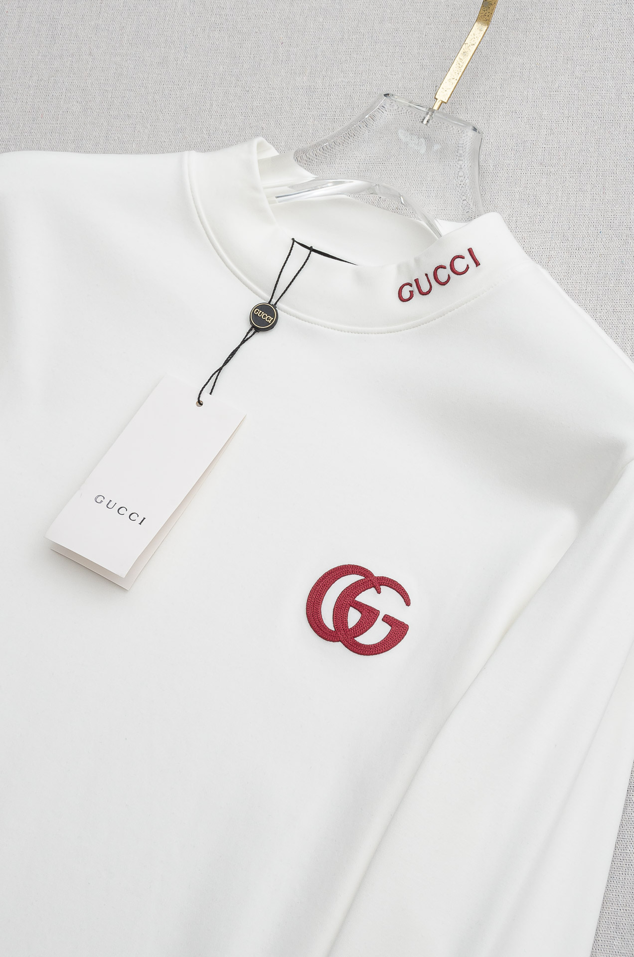 Gucci 25FW秋冬新款 立体刺绣男士长袖T恤衫#把重心都放在了面料上，出口海外的订单，客供进口精选