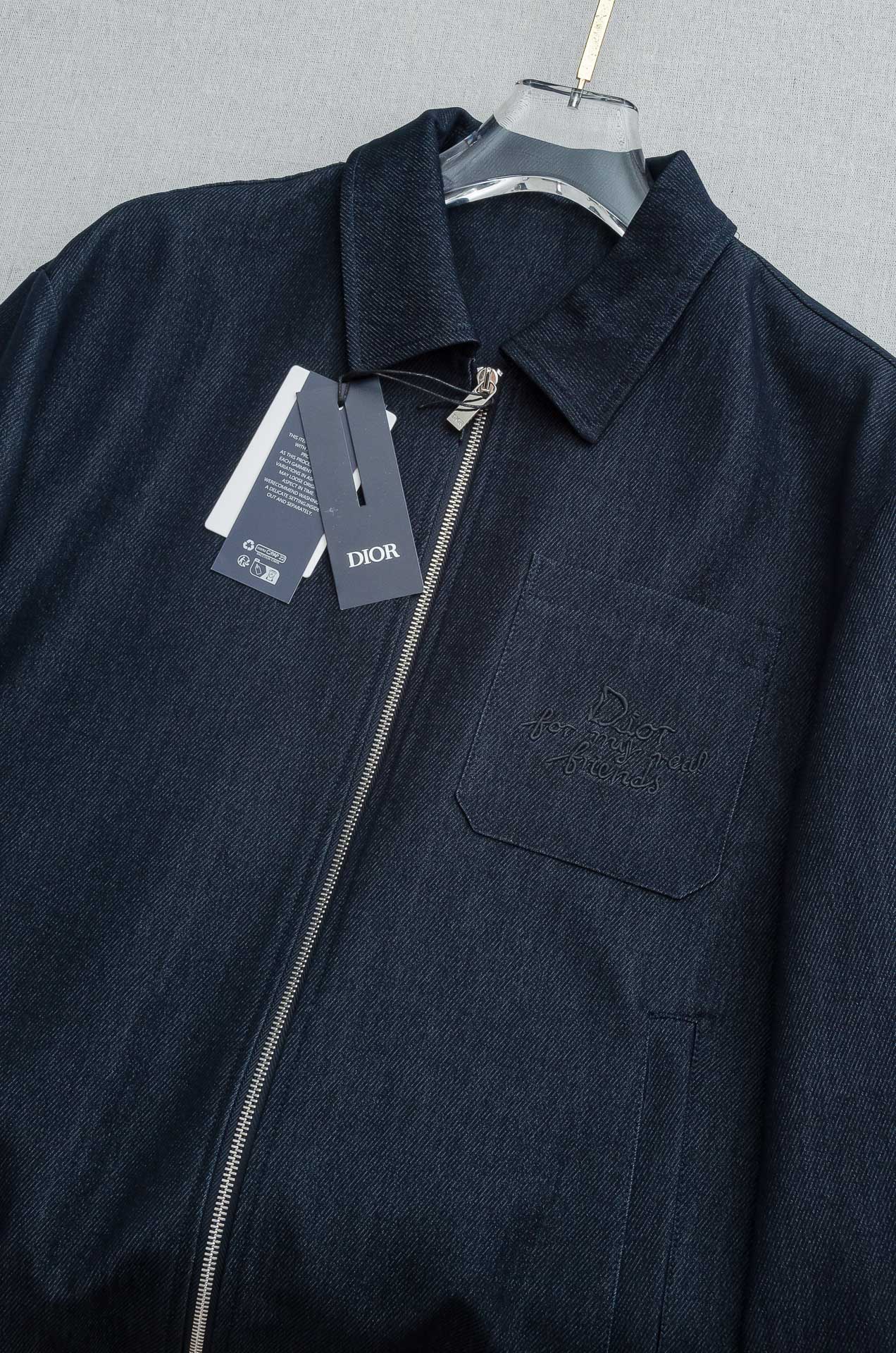 dio#r迪/奥 2025FW秋冬最新翻领搭配口袋刺绣设计男士休闲夹克外套#挺阔感十足，穿上身是非常能修