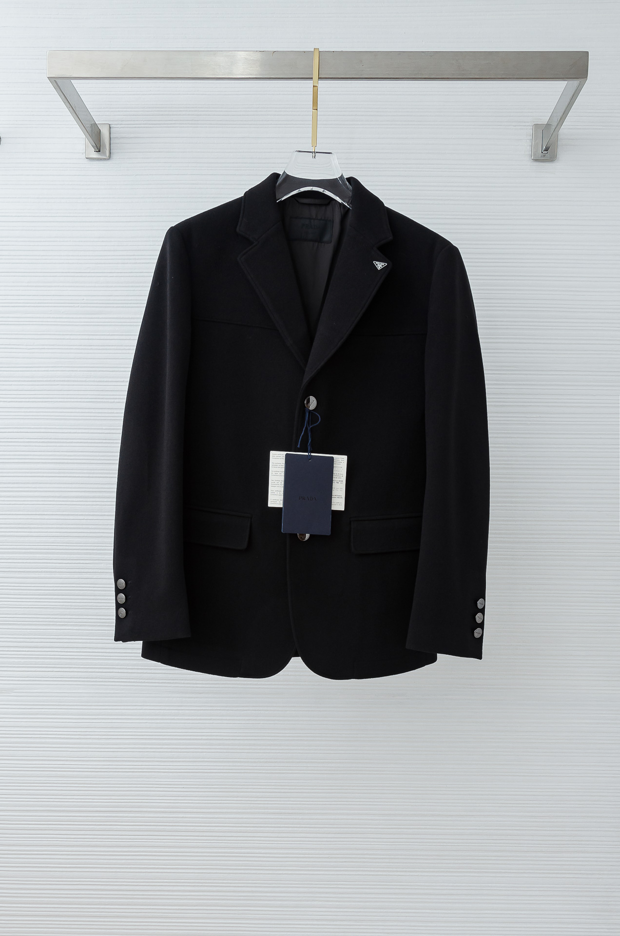 PRADA普拉达26FW秋冬新款绵羊毛混纺西服#三粒扣商务休闲西装外套！同步官网发售 最新款羊毛西装，在
