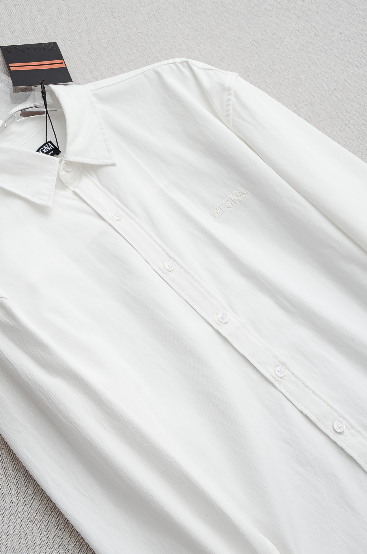 杰尼亚zegna2025最新男士牛津布长袖衬衫，香港贸易公司货，纯正洋行渠道，品相完美如斯，高端意大利原