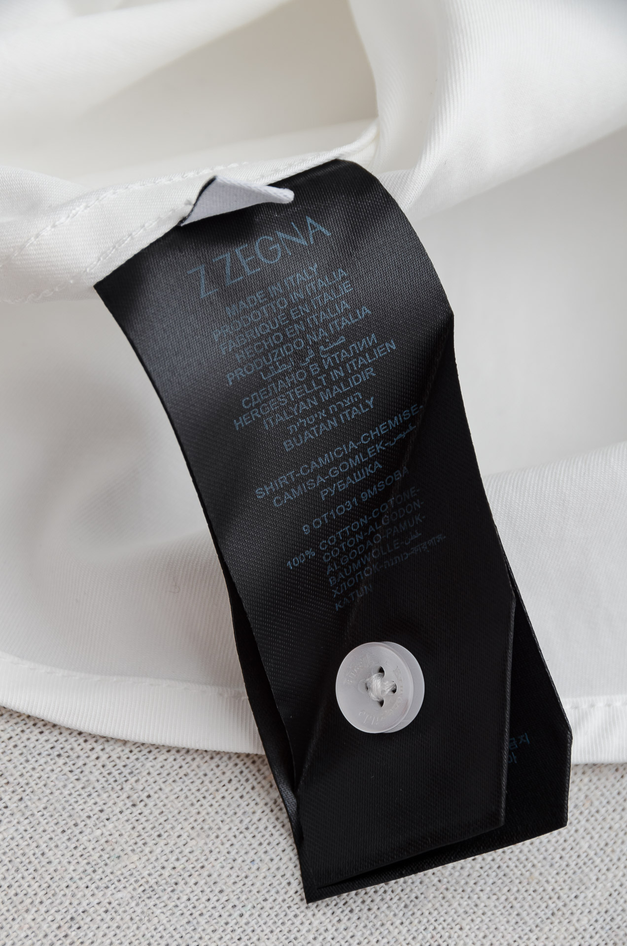 杰尼亚zegna2025最新男士牛津布长袖衬衫，香港贸易公司货，纯正洋行渠道，品相完美如斯，高端意大利原