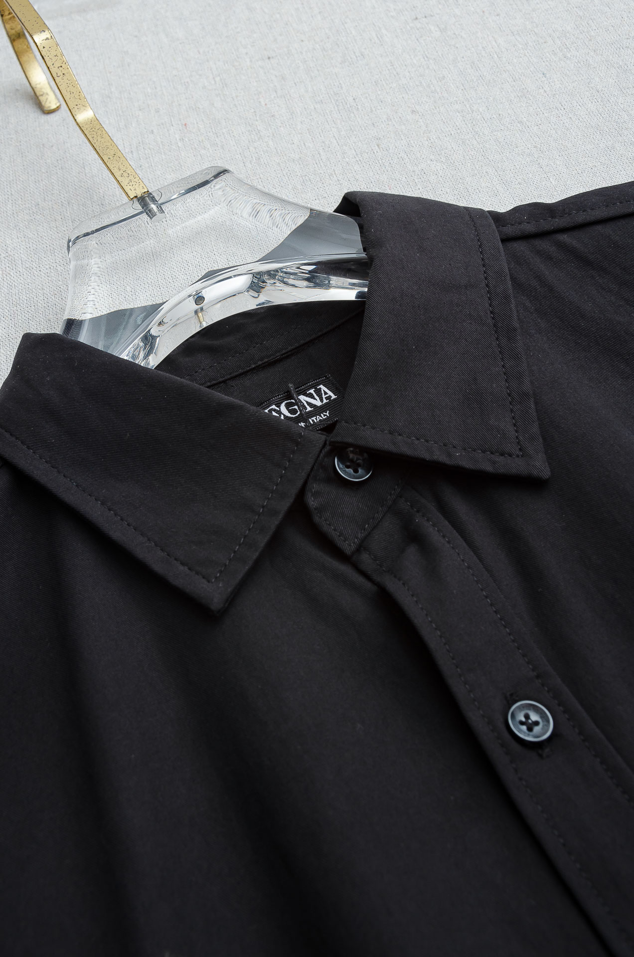 杰尼亚zegna2025最新男士牛津布长袖衬衫，香港贸易公司货，纯正洋行渠道，品相完美如斯，高端意大利原