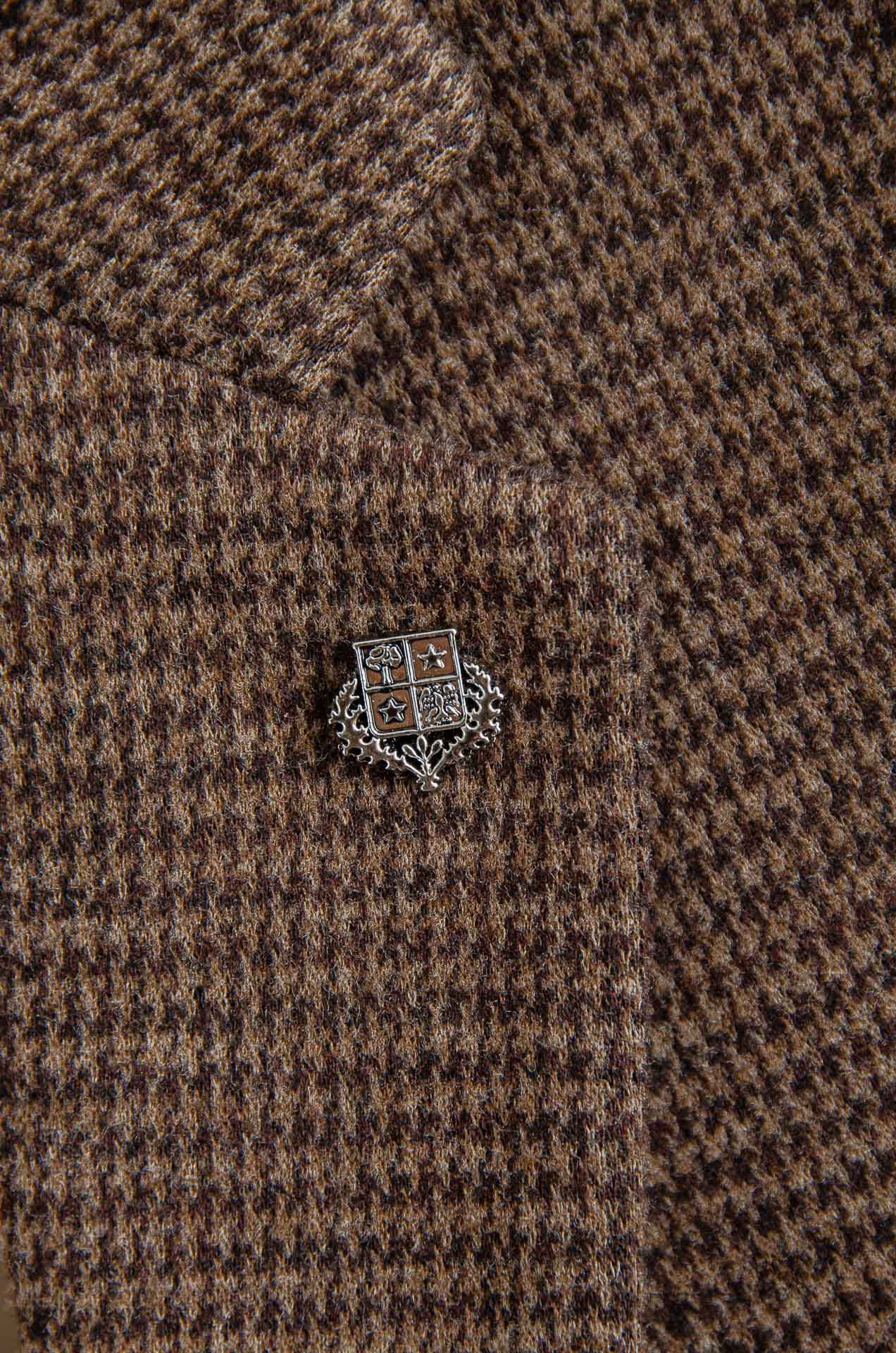 L*FW羊毛+蚕丝混纺胸标点缀男士商务休闲西服#舒适有弹力，区别于普通的西装面料，这个是含羊毛的针织面料